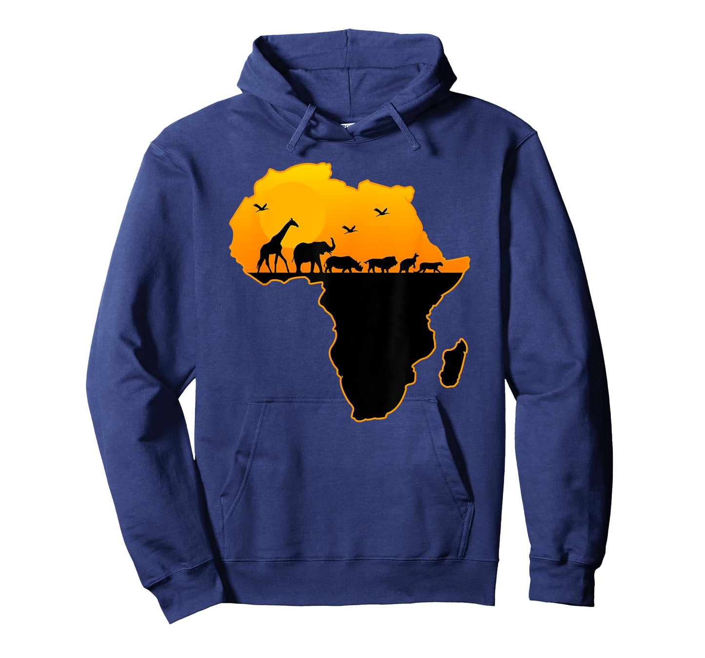 Exotic Safari Animals Silhouette Sizzling Africa Continent T-Shirt
