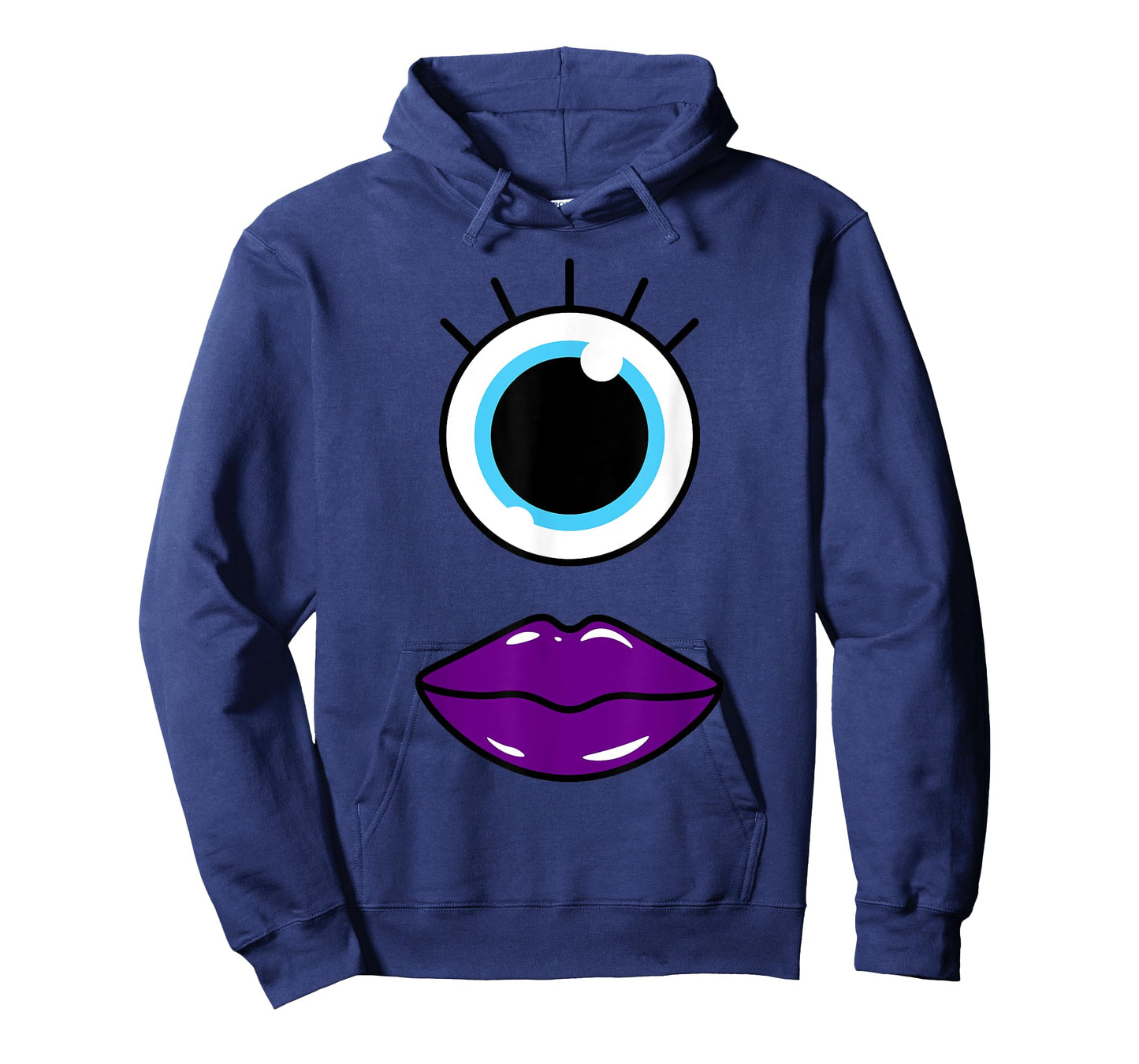 Funny Cute Goth Monster Face Eyeball Easy Halloween Costume T-Shirt