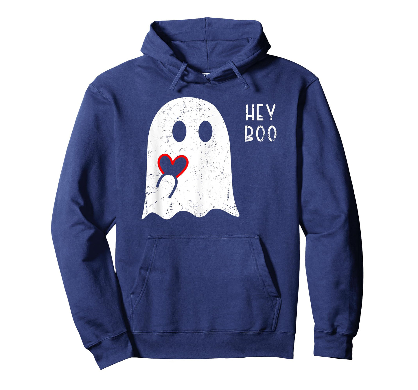 Hey Boo Ghost Heart Hand Sign Cute Halloween Spooky Season T-Shirt