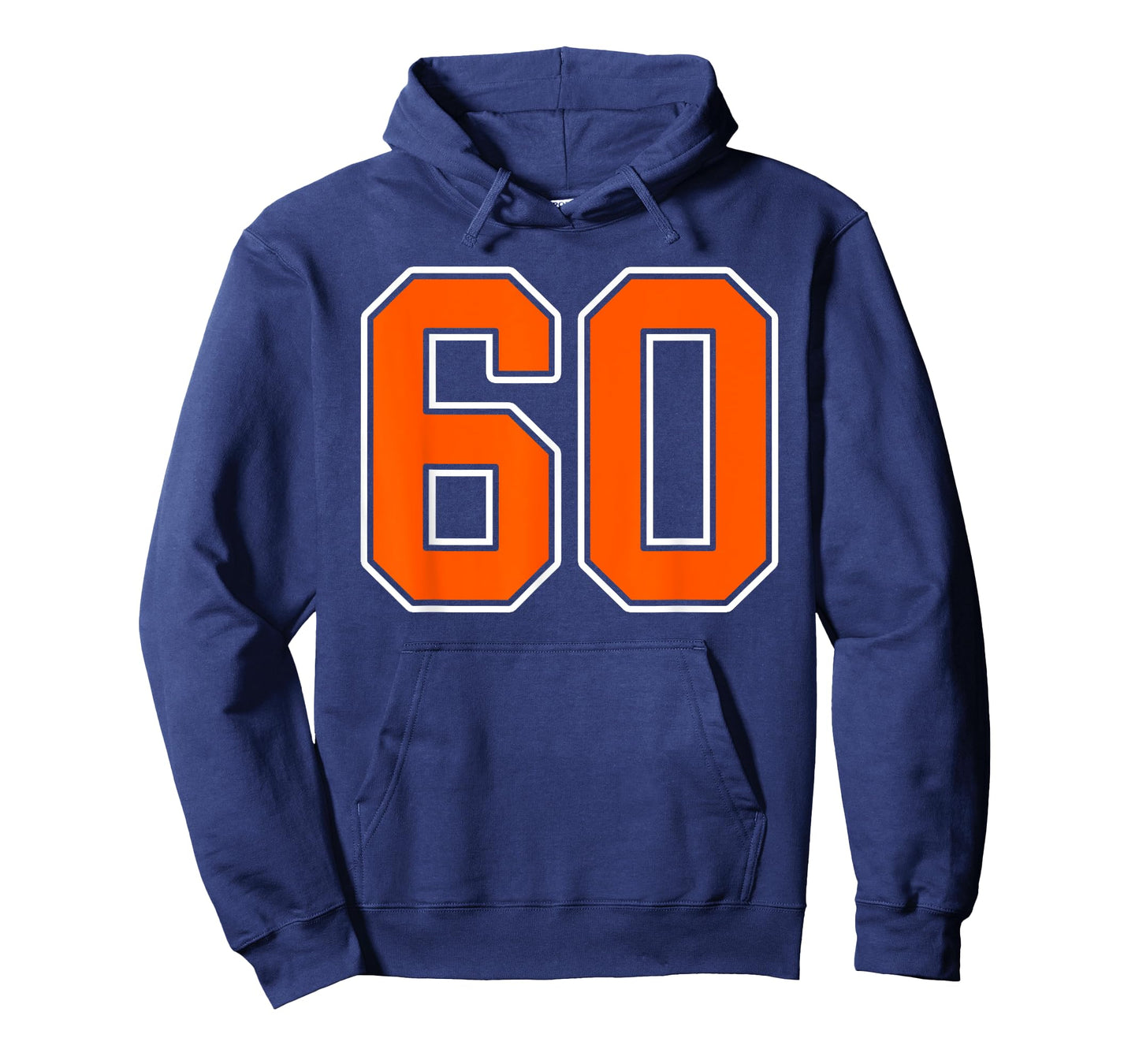 Orange White Number 60 Jersey Player Uniform #60 T-Shirt