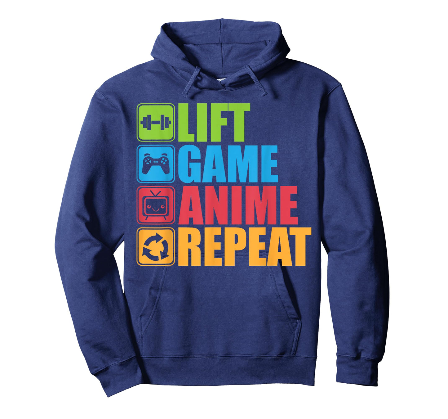 Lift, Anime, Game, Repeat - Gym T-Shirt for Geeks and Nerds T-Shirt
