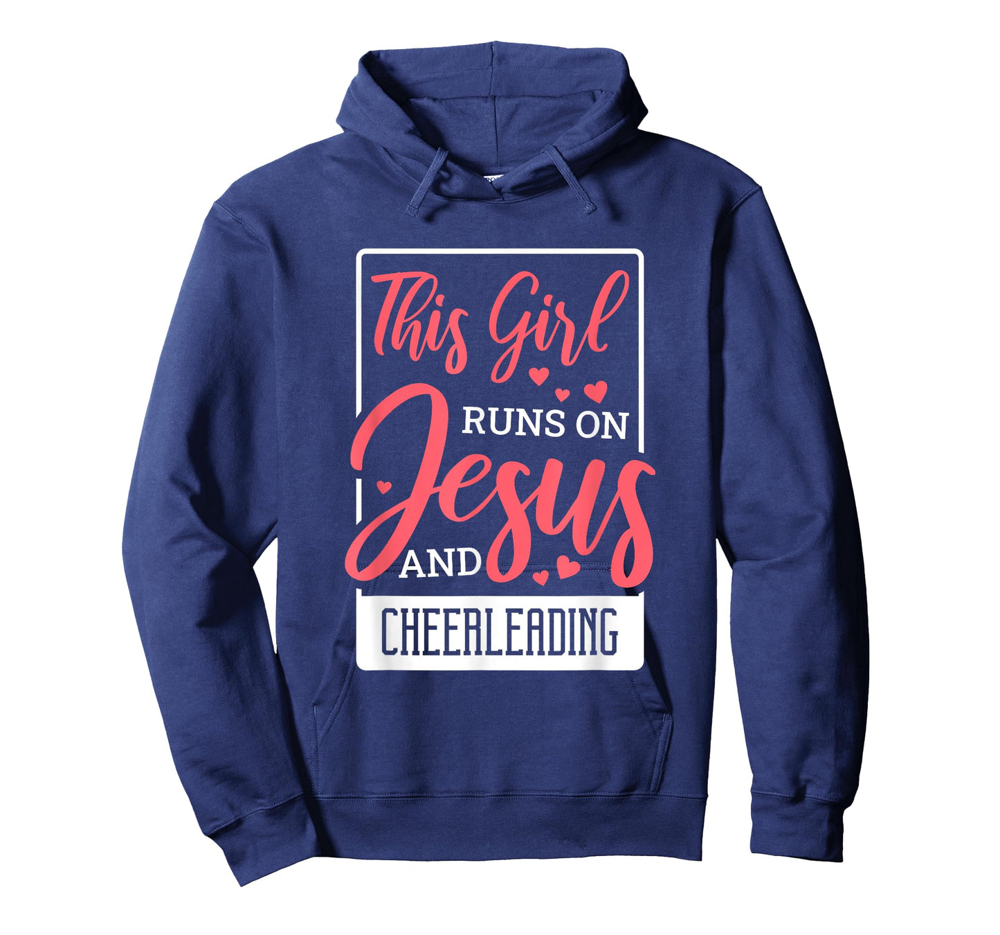 This Girl Runs On Jesus, Cheering Christian Cheerleader T-Shirt