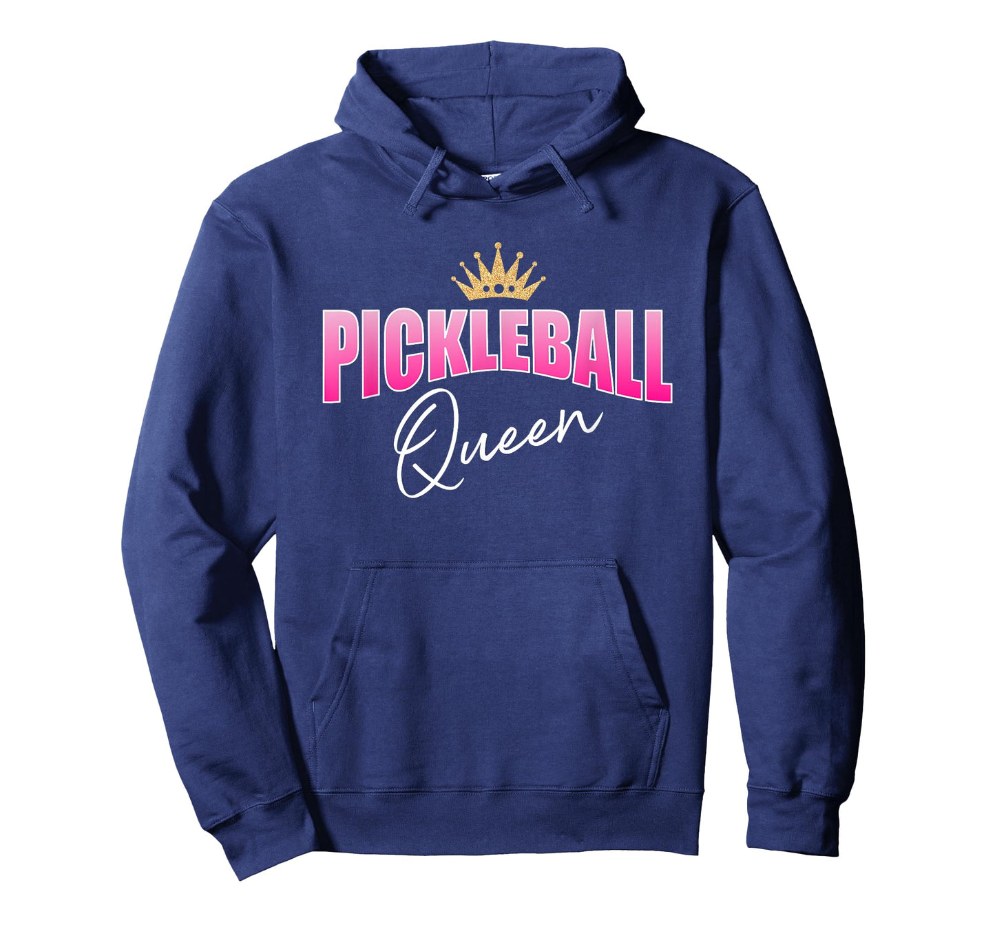 Pickleball Queen Pink White With Gold Crown T-Shirt