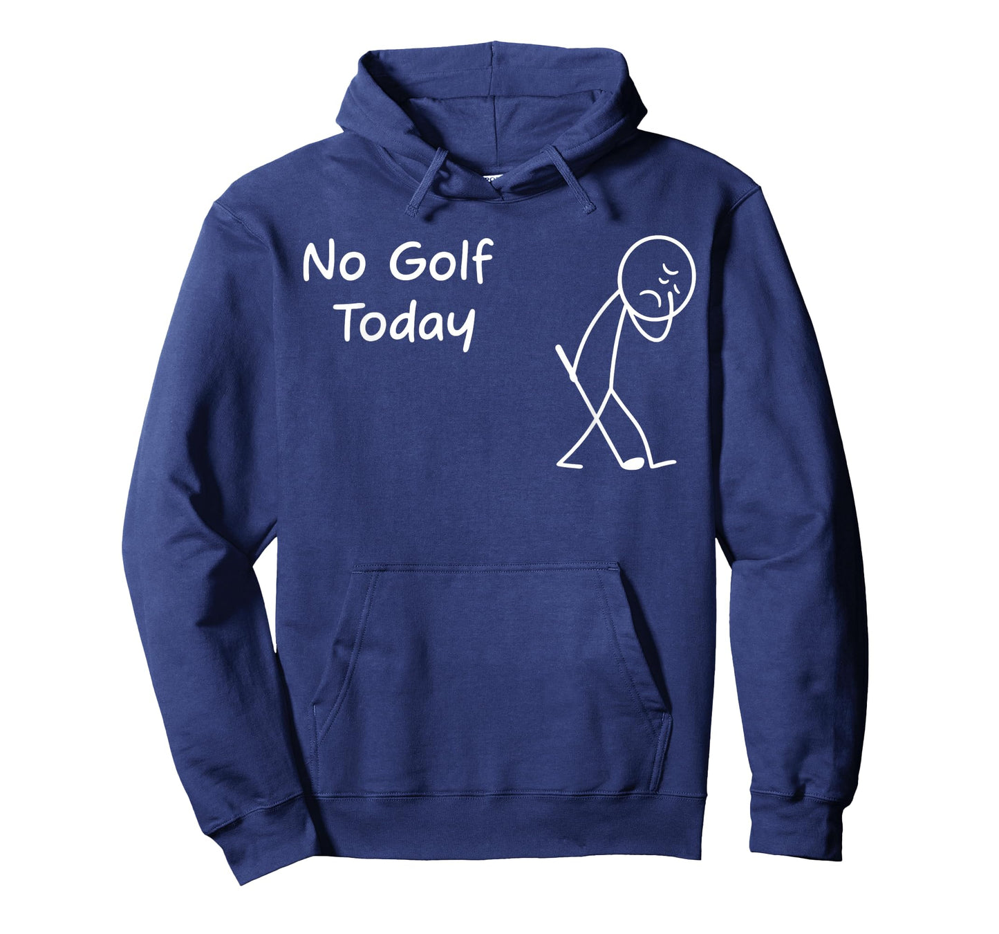 No Golf Today Funny Sad Graphic Stickman Golfer Figure T-Shirt