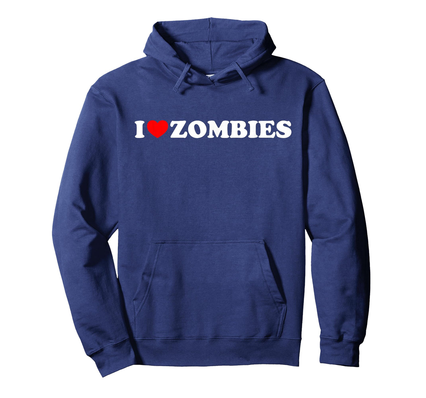 I Heart (Love) Zombies T-Shirt - White Text Red Heart Design T-Shirt