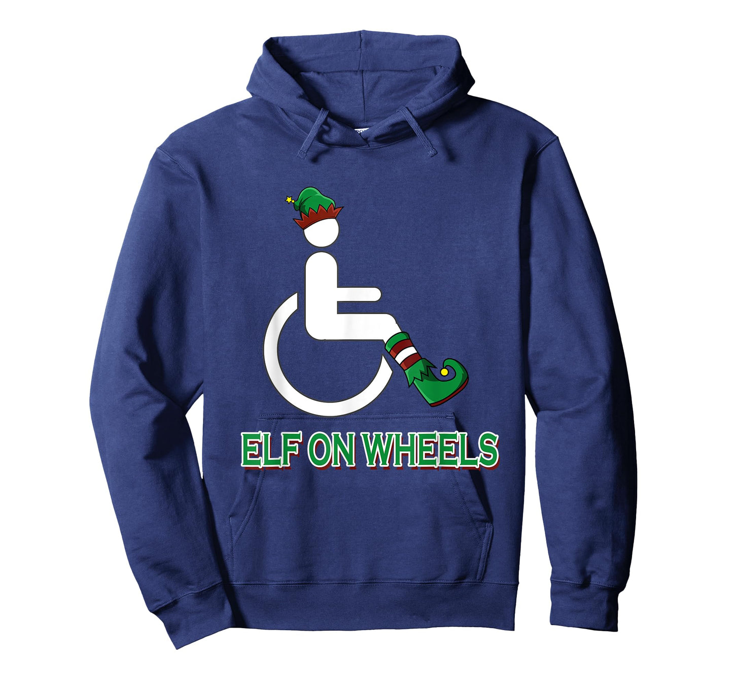 Wheelchair Elf Funny Christmas Disability Humor T-Shirt