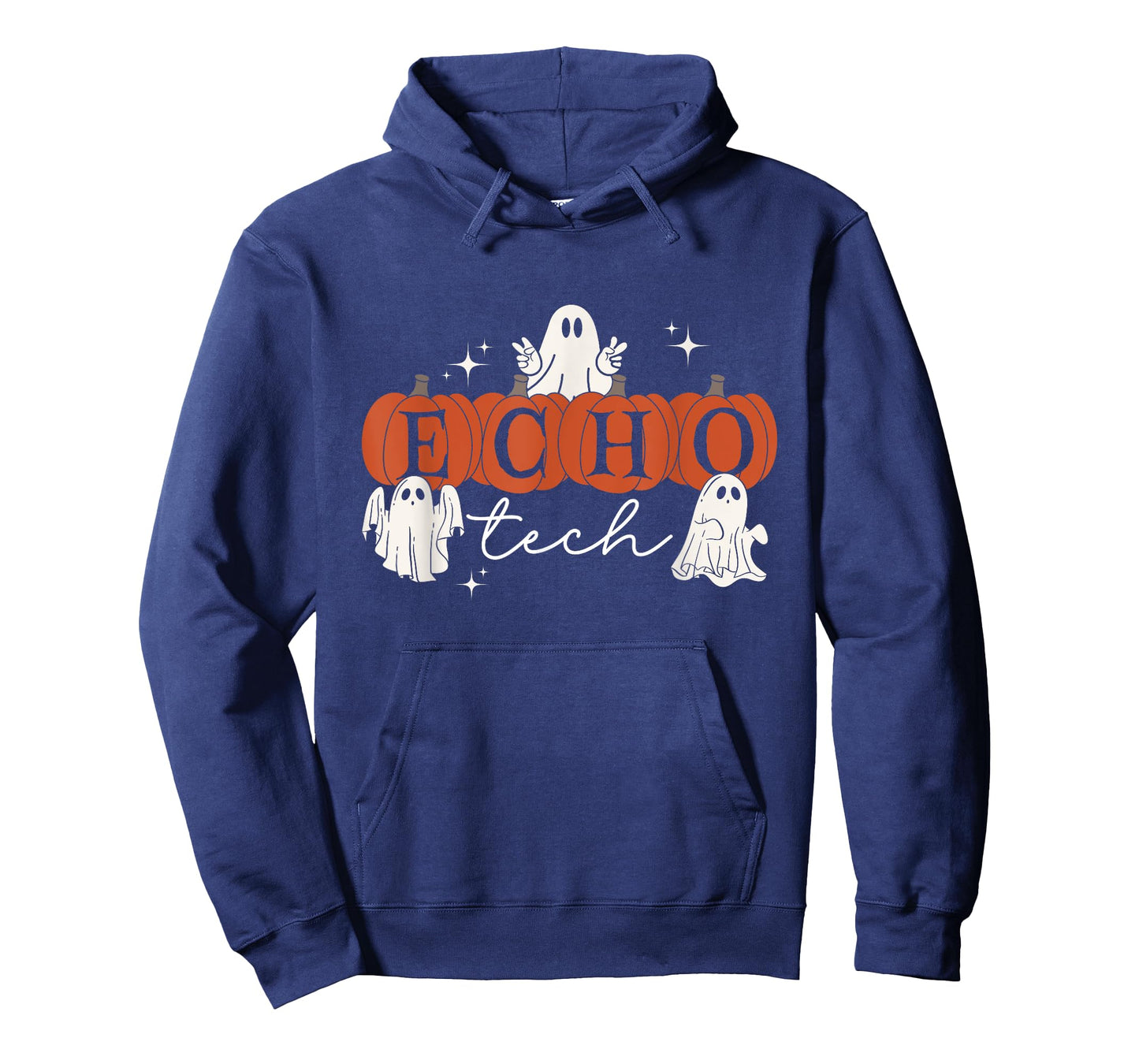 Ghost Cardiac Sonographer Pumpkin Halloween Echo Tech CVICU T-Shirt