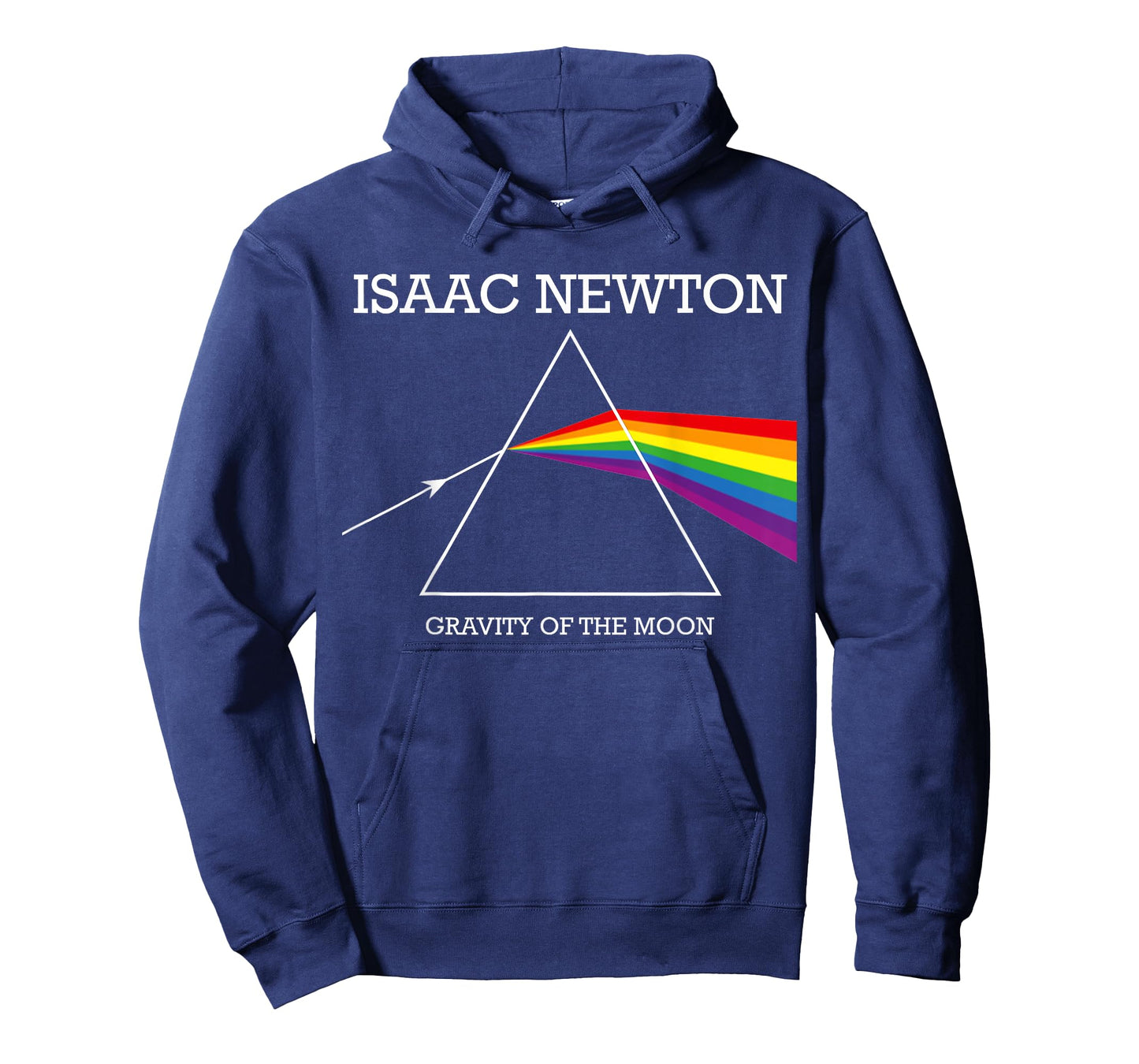 Nerdy Isaac Newton Prism Gravity of the Moon Rock Music Geek T-Shirt