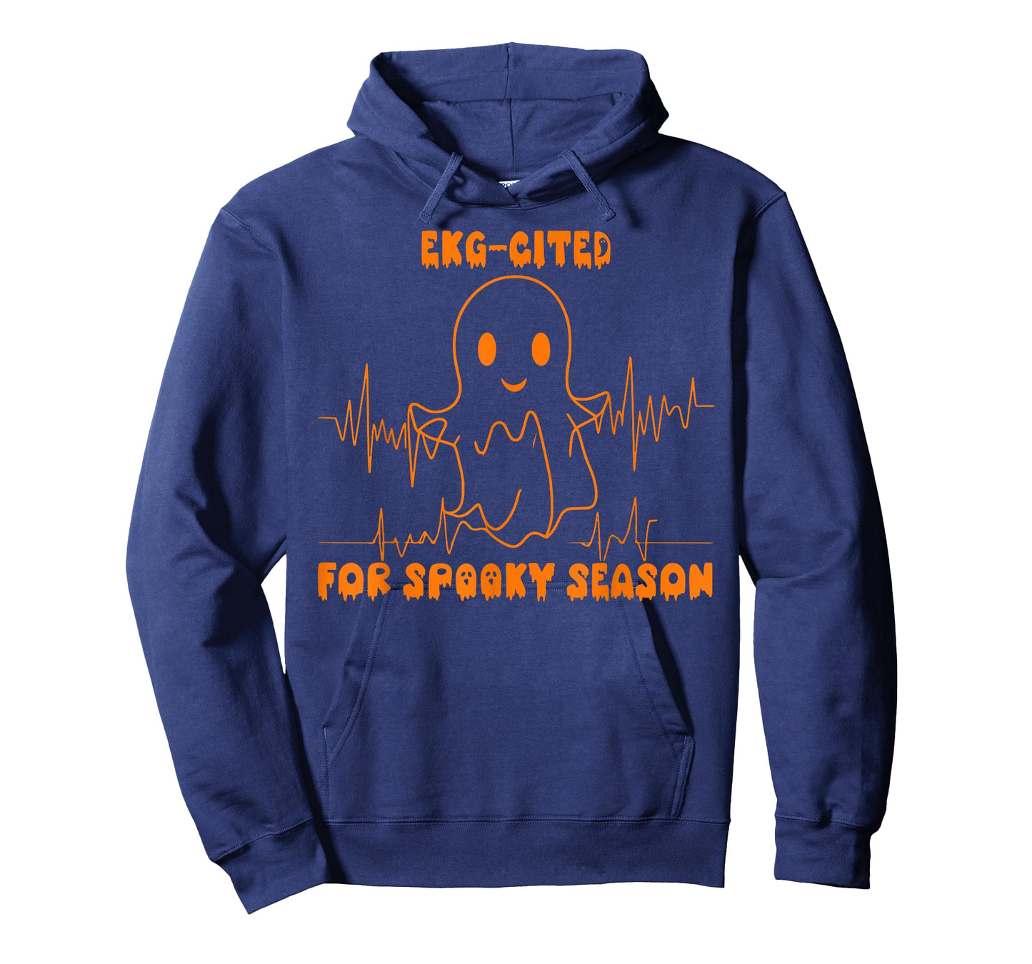 Heartbeat EKG Cited Spooky Cardiac Nurse Ghost Halloween T-Shirt