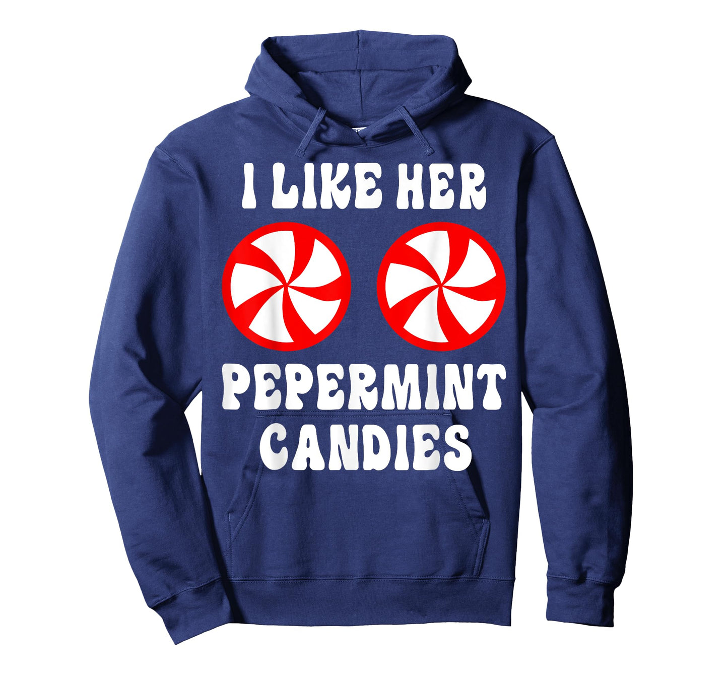 I Like Her Peppermint Candies Groovy Christmas Couples T-Shirt