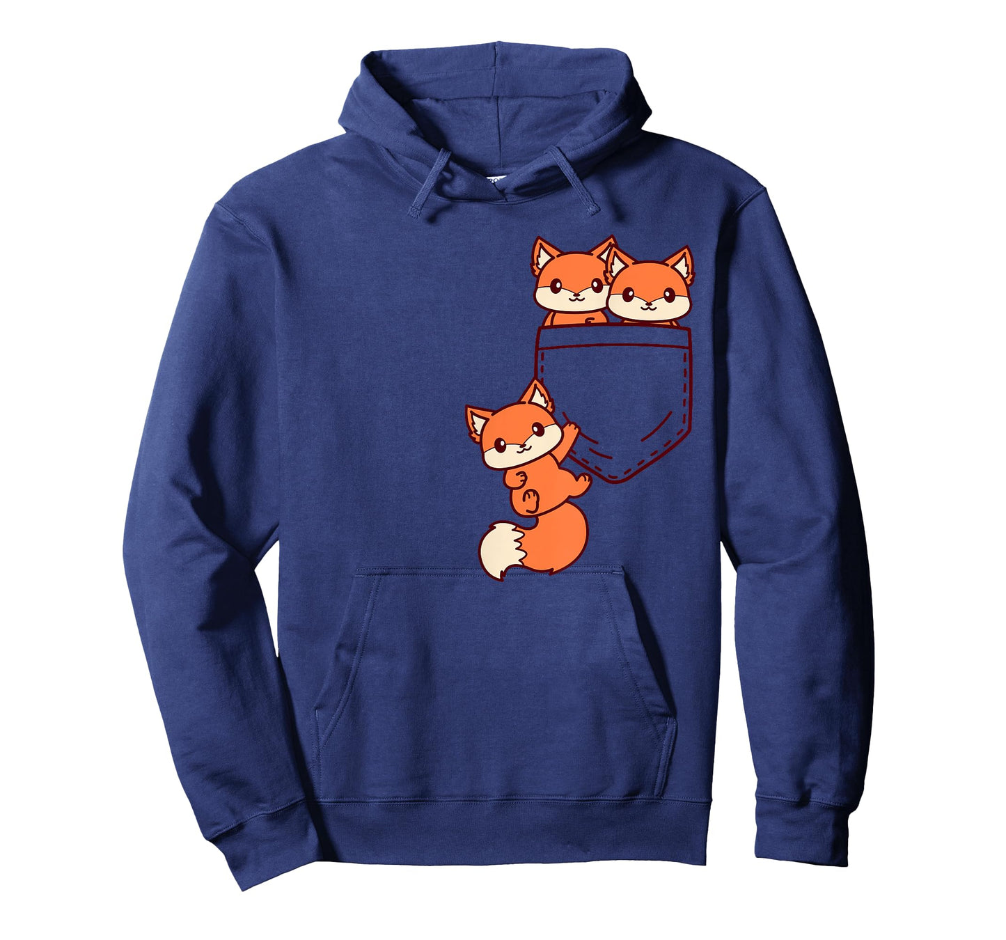 For Fox Lovers Cute Kawaii Baby Fox In Pocket T-Shirt