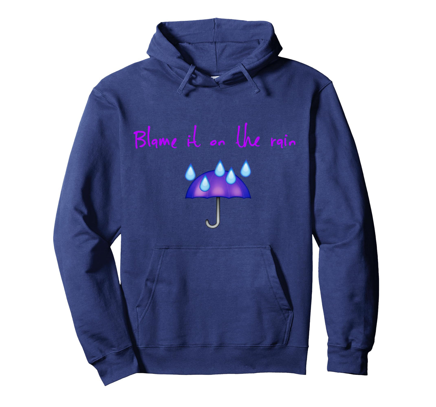 Funny Umbrella Blame It on Rain Funny Retro 80s Novelty T-Shirt