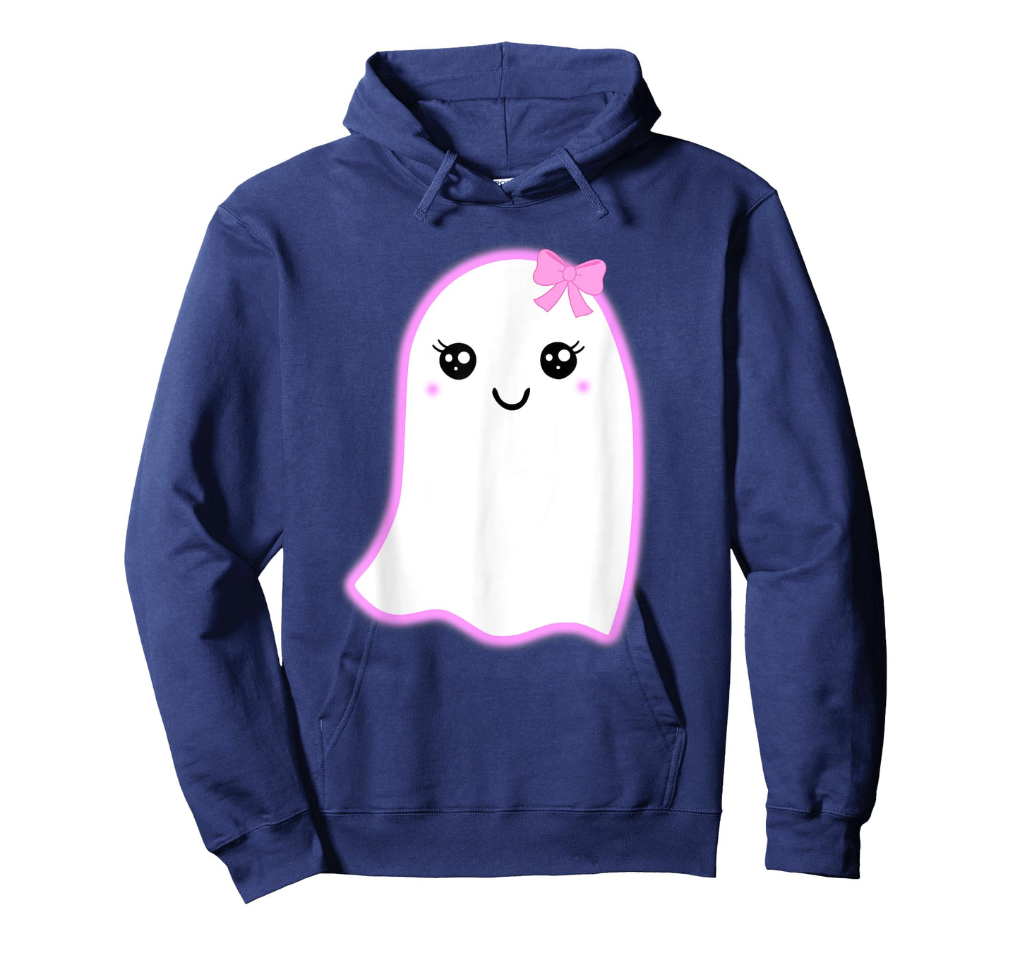 Halloween Cute Ghost Kawaii Style Pink Bow Girls Graphic T-Shirt