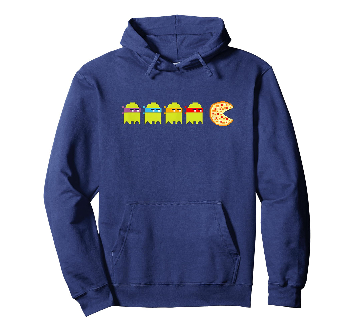 8-Bit Vintage Ghost Turtle Chasing Pizza Retro Arcade Game T-Shirt