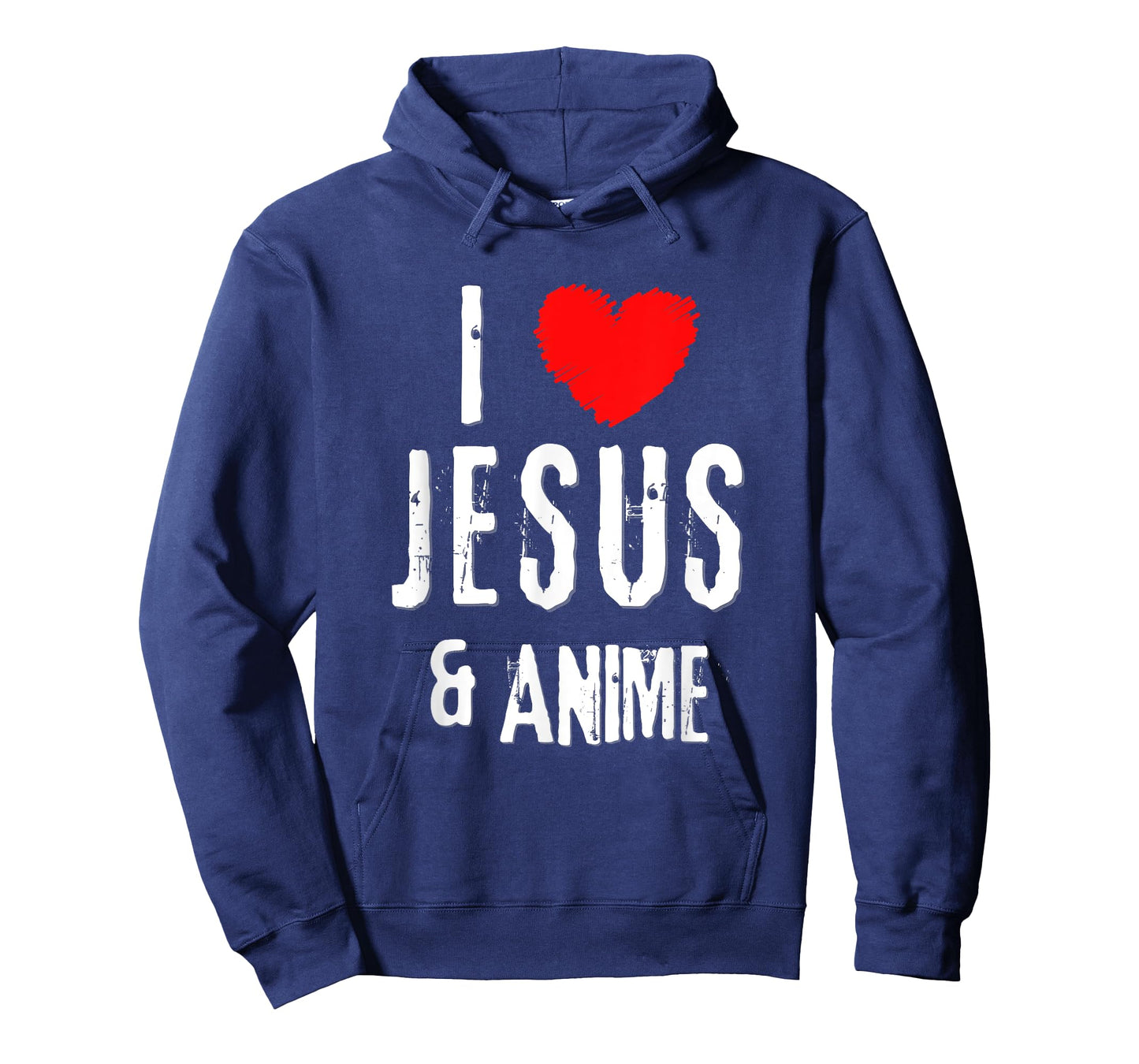 Vintage Grunge I Love JESUS & ANIME, Christian T-Shirt