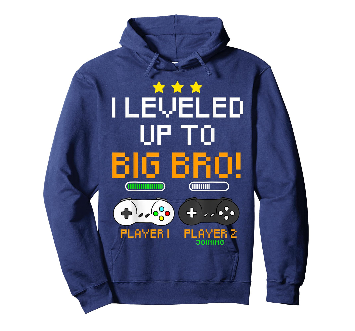 Big Bro Announcement Level Up Player 1 Player 2 Sibling Gift T-Shirt