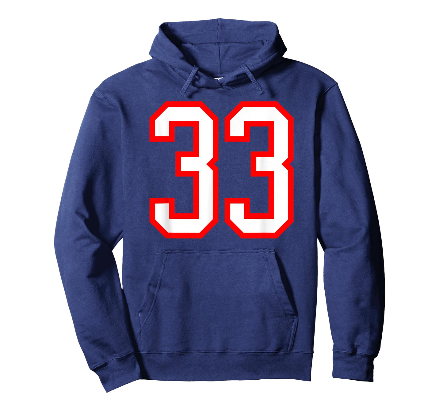 White Red Sports Team Number 33 T-Shirt