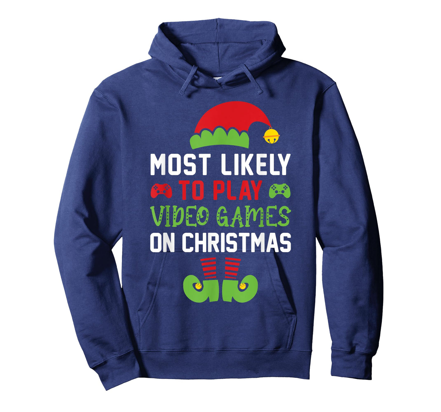 Gamer Elf Most Likely To Play Video Games Christmas T-Shirt