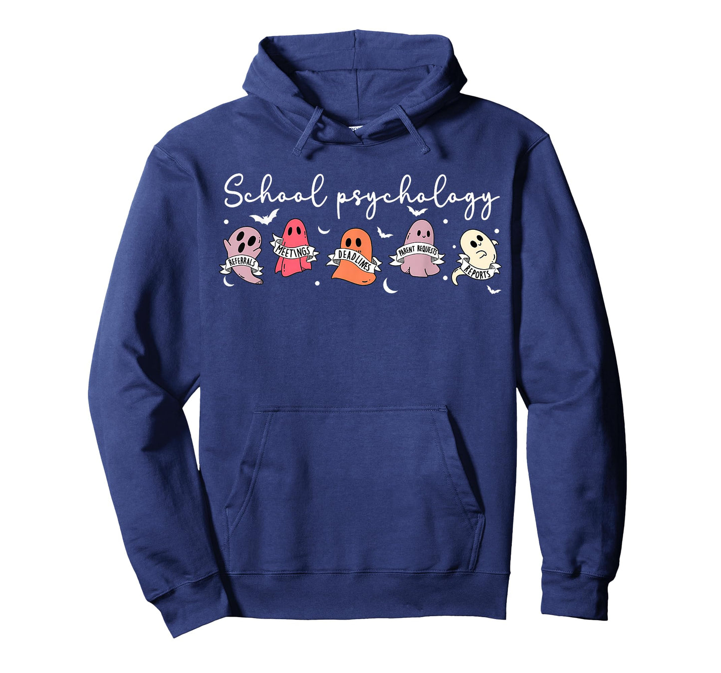 Retro Cute Ghost School Psychologist Halloween Psychologist T-Shirt
