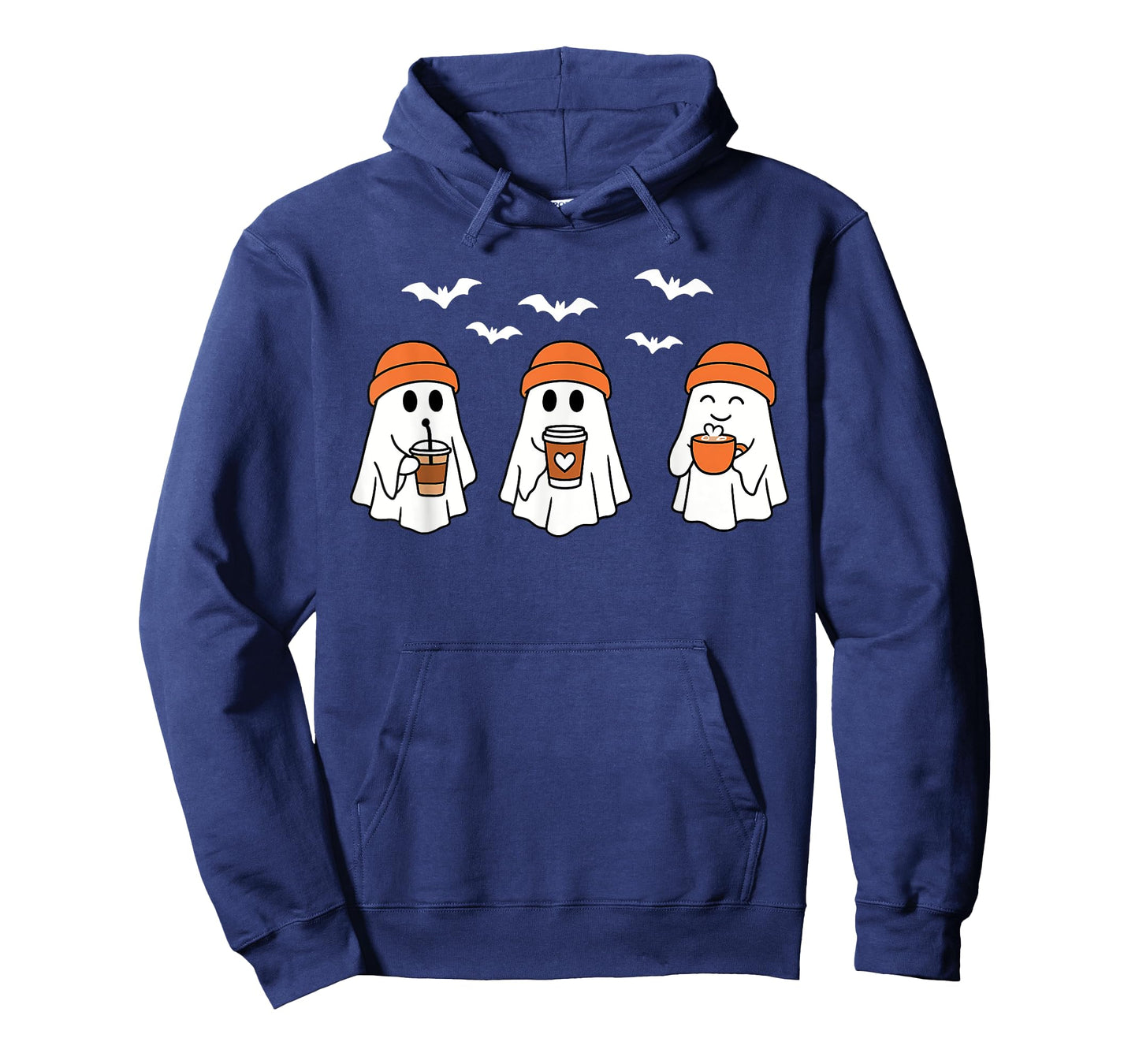 Cute Ghost Drinking Coffee Halloween Ghost Ice Coffee Men T-Shirt