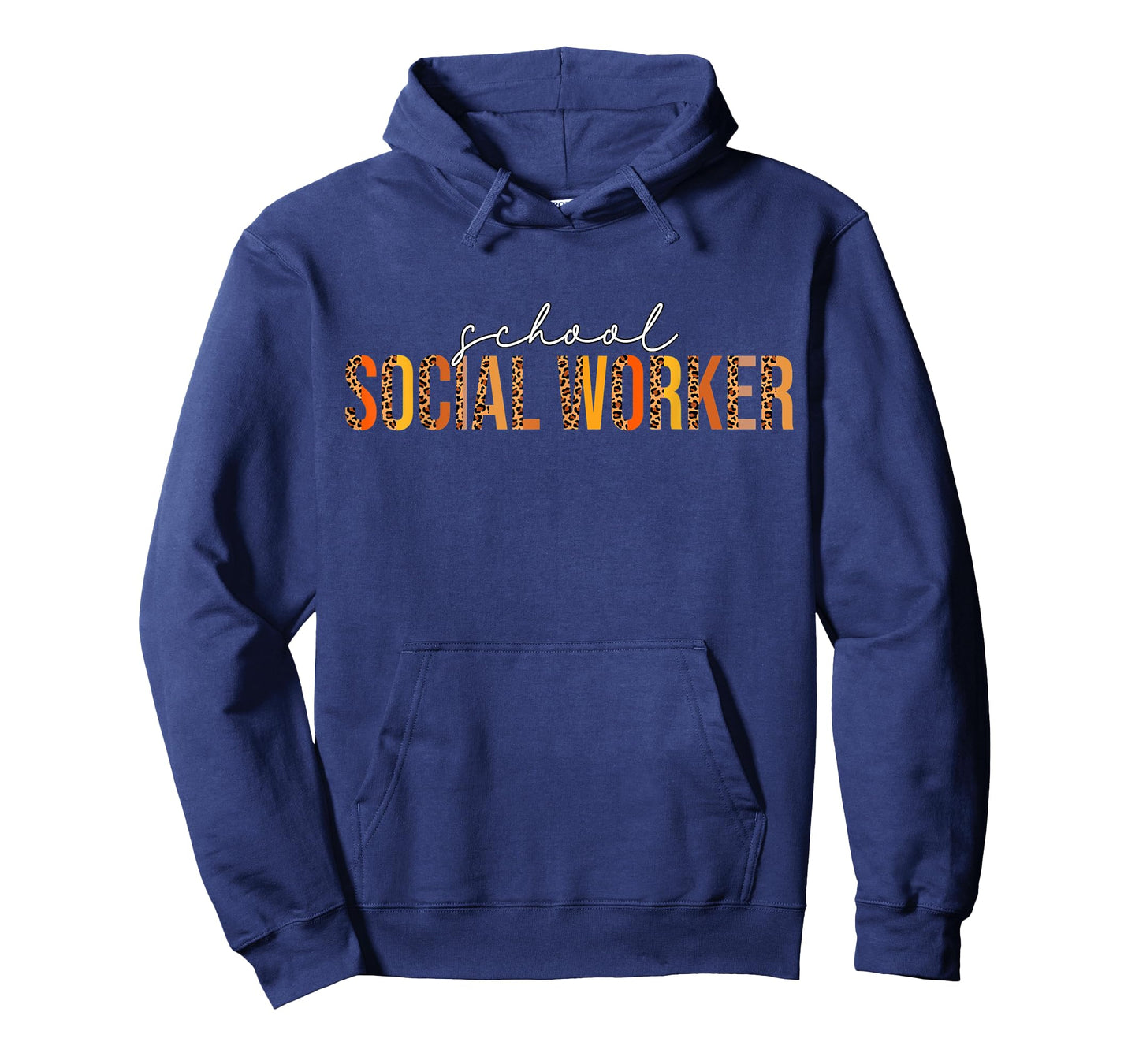 Leopard Fall Autumn Lovers Thanksgiving School Social Worker T-Shirt