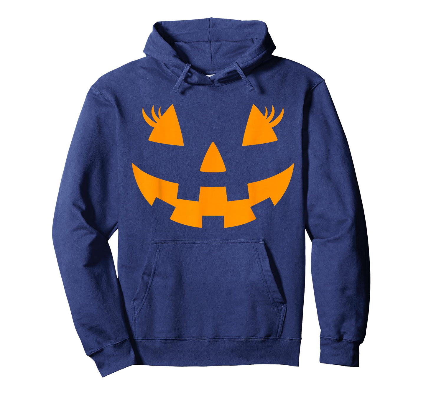 Jack O Lantern Face Pumpkin Eyelashes Hallowen Costume Funny T-Shirt