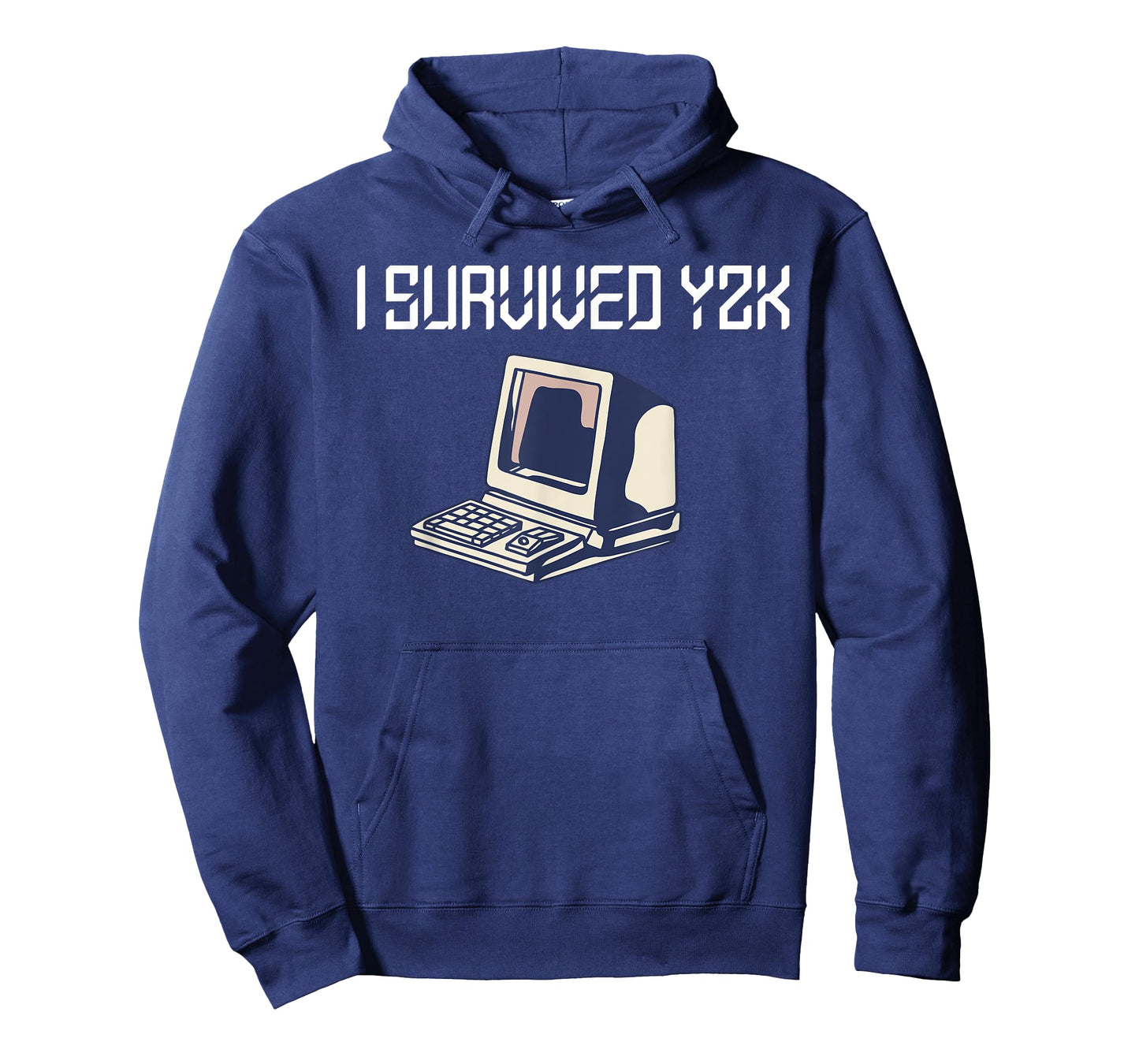 Retro 90s Computer Geek Tech Year 2000 Designs I Survived y2k Bug Millennium Glitch 1999 Funny Black Cotton Polyester T-Shirt