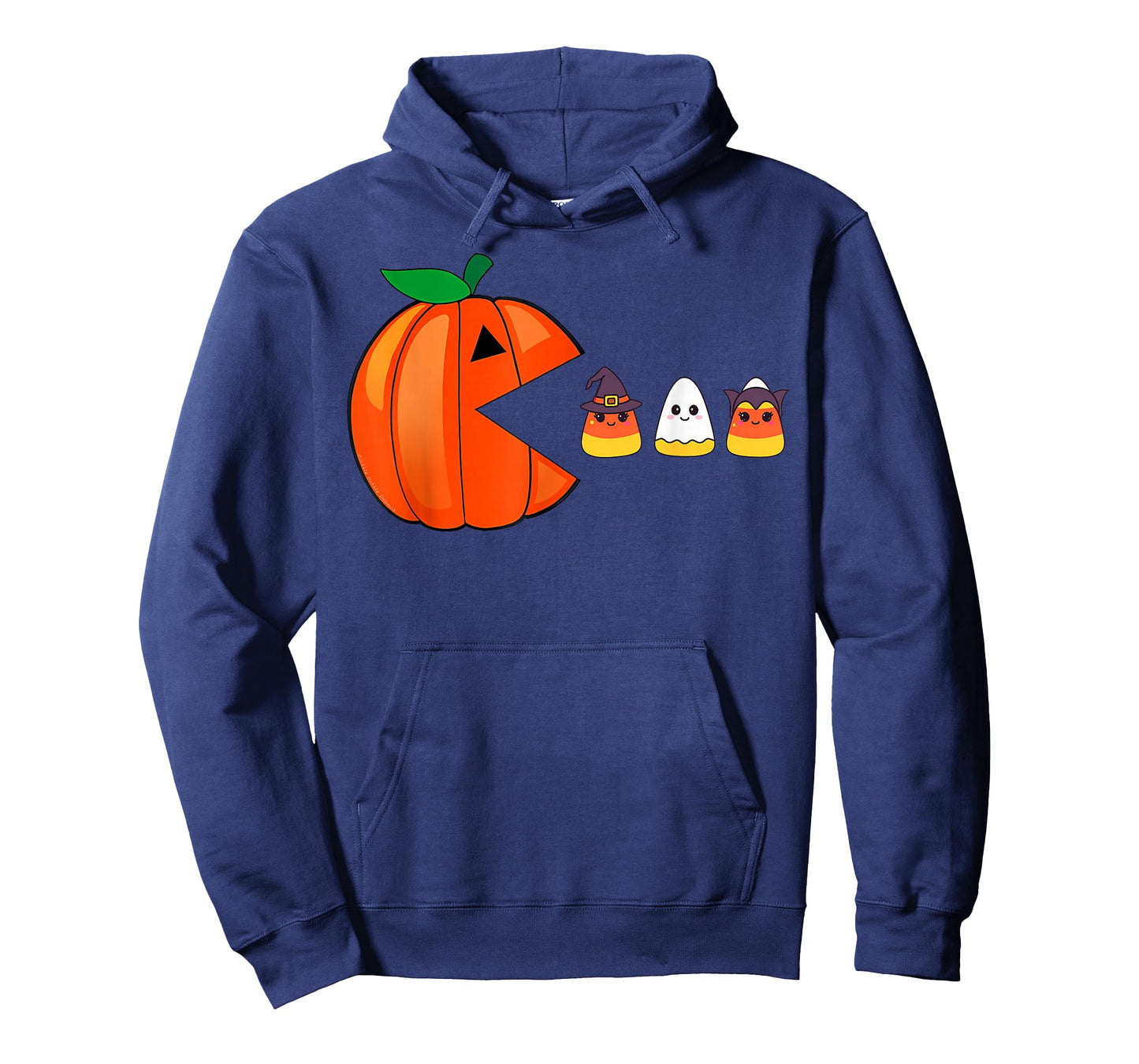 Funny Halloween Pumpkin Eating Candy Corn Women Kids T-Shirt