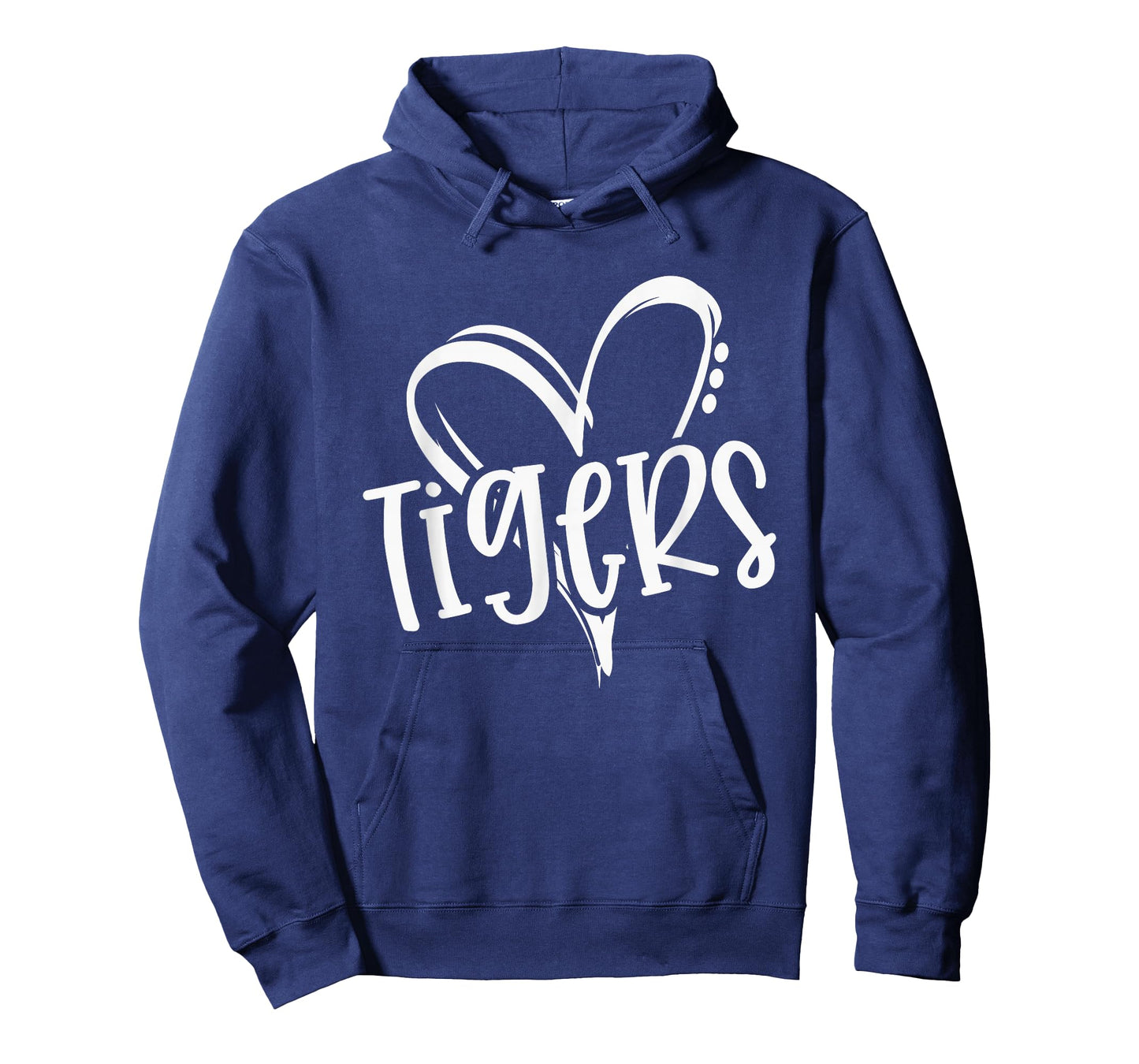 Tigers School Sports Fan Team Spirit Heart T-Shirt