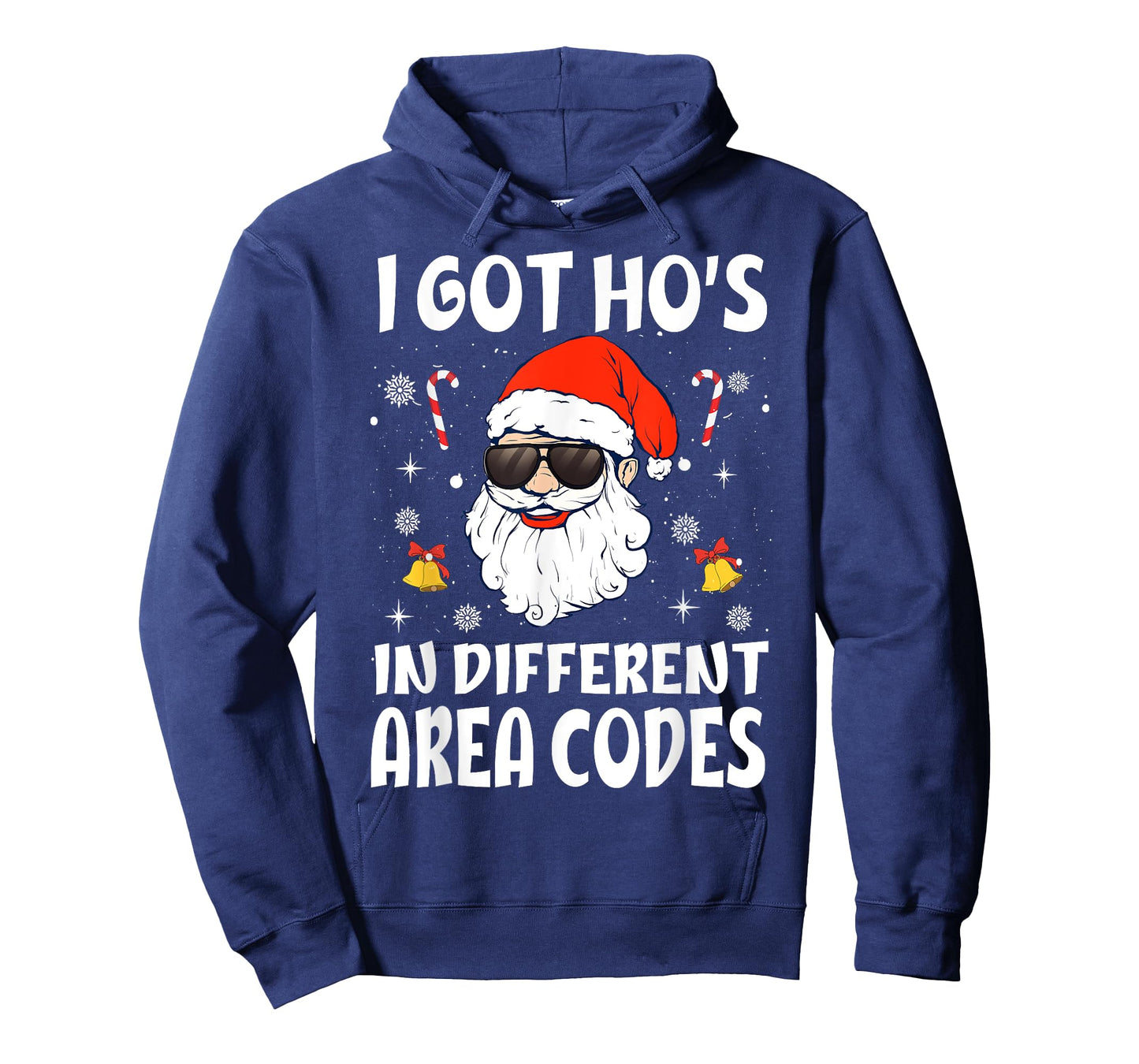 I Got Ho's In Different Area Codes Naughty Santa Christmas T-Shirt