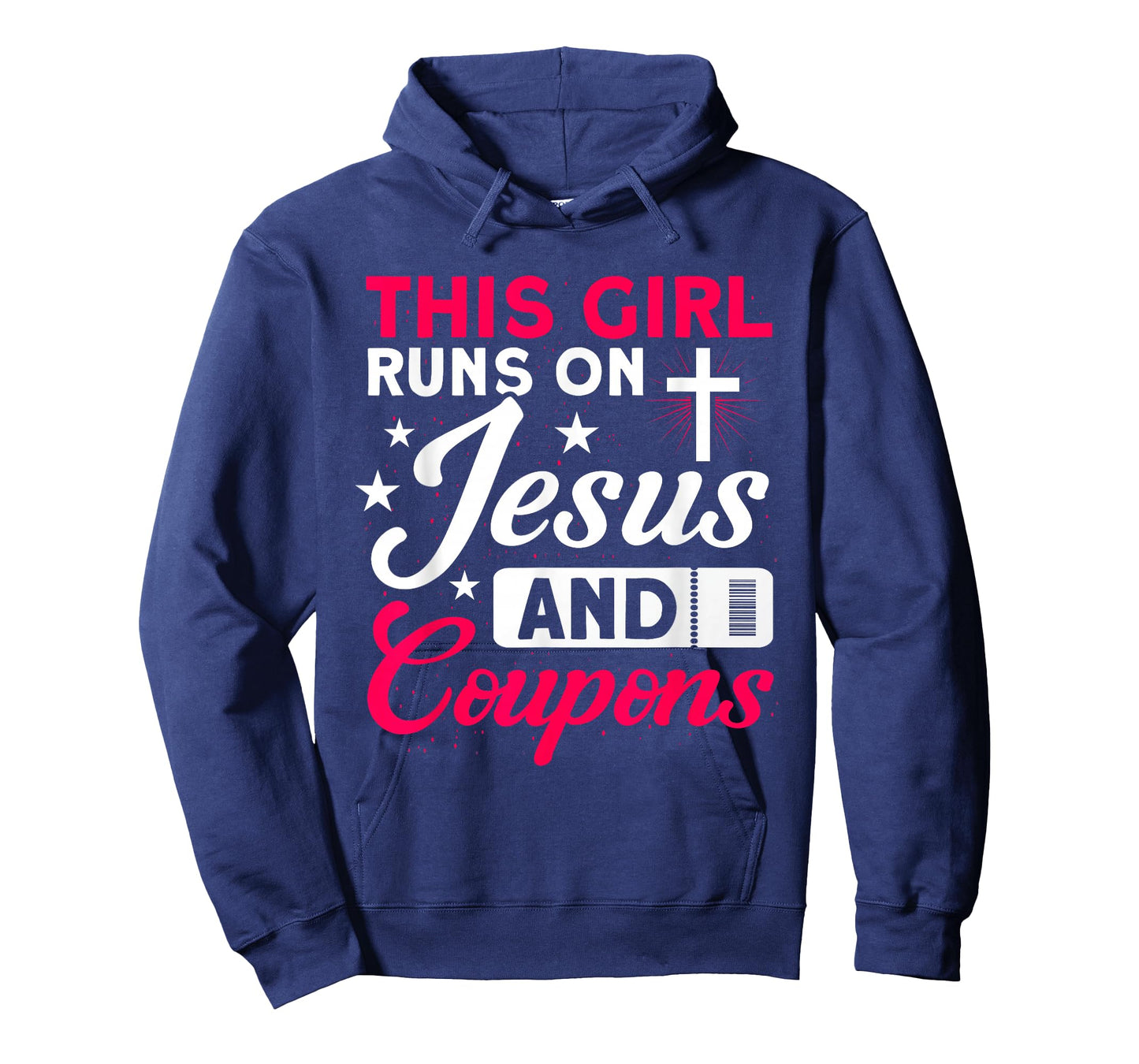 This Girl Runs On Jesus And Coupons Couponer Couponing T-Shirt