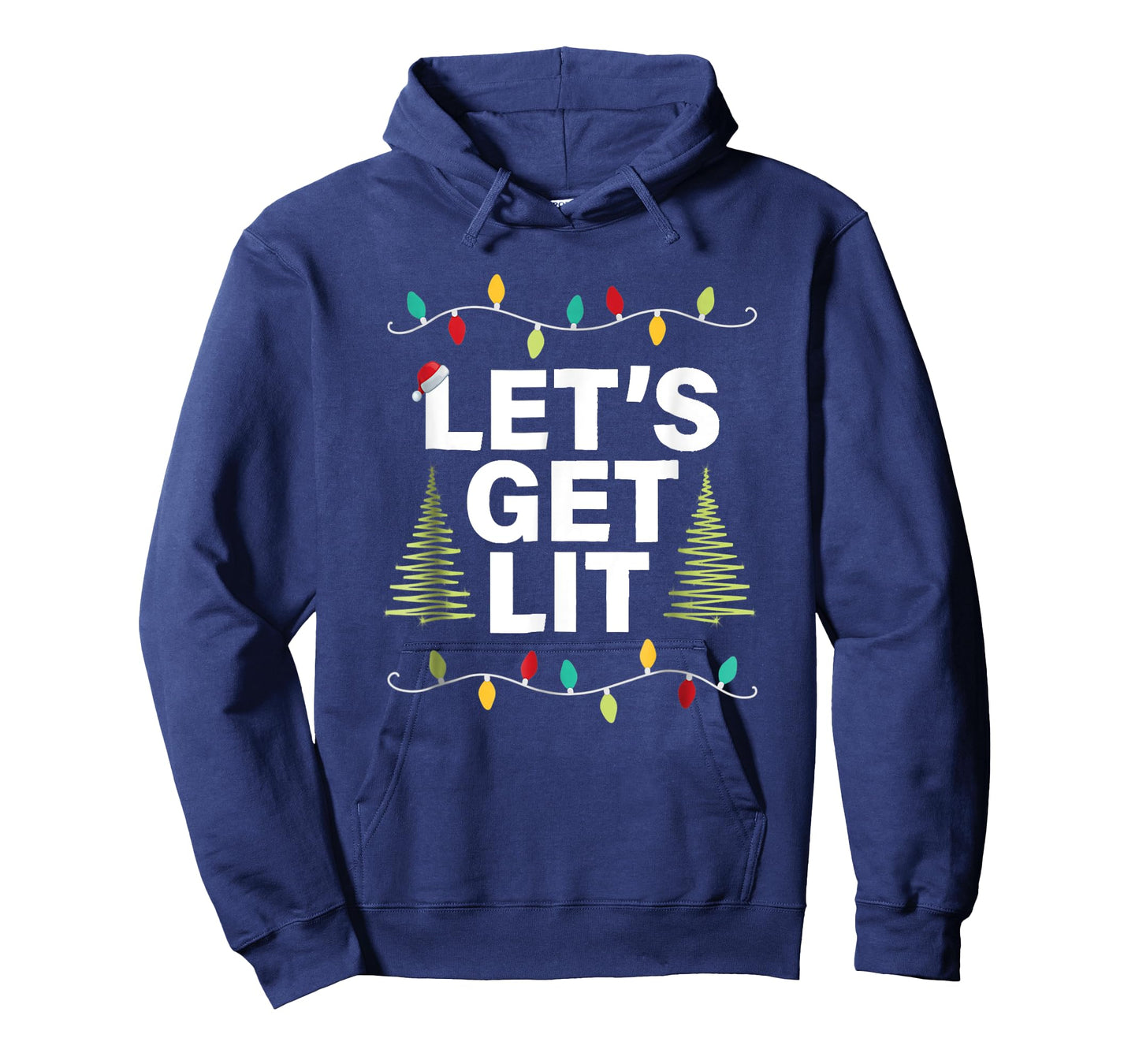 Let's Get Lit Funny Christmas Drinking T-Shirt Xmas Lights T-Shirt