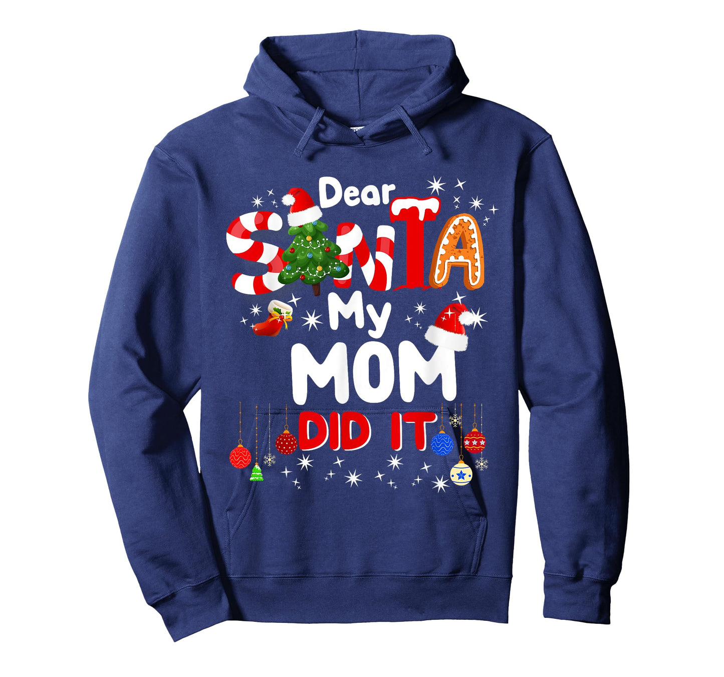 Dear Santa My Mom Did It Funny Christmas Gifts Boys Kids T-Shirt
