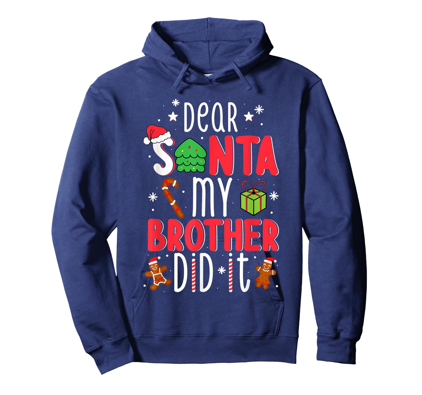 Dear Santa My Brother Did It Christmas Pajama Girl Kids Boys T-Shirt