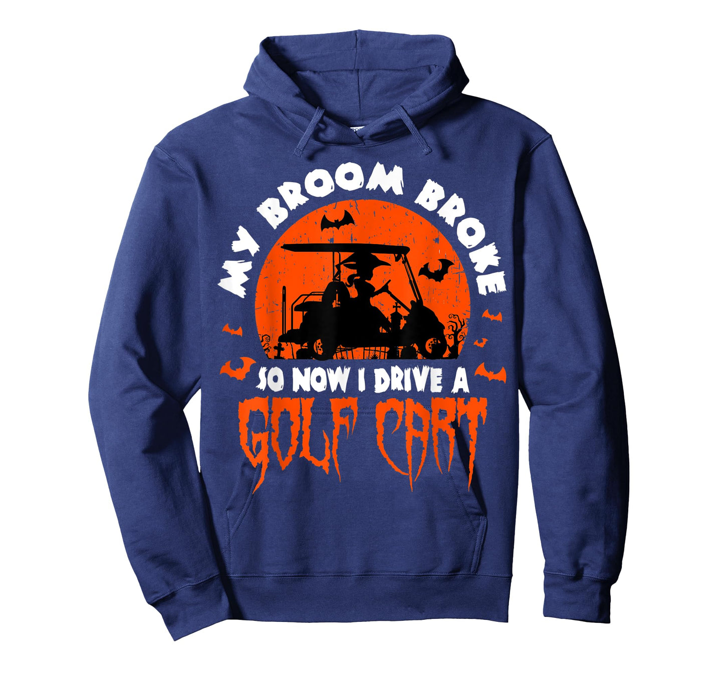 Halloween Golf Cart Witch Broom Broke Player Golfer Sport T-Shirt
