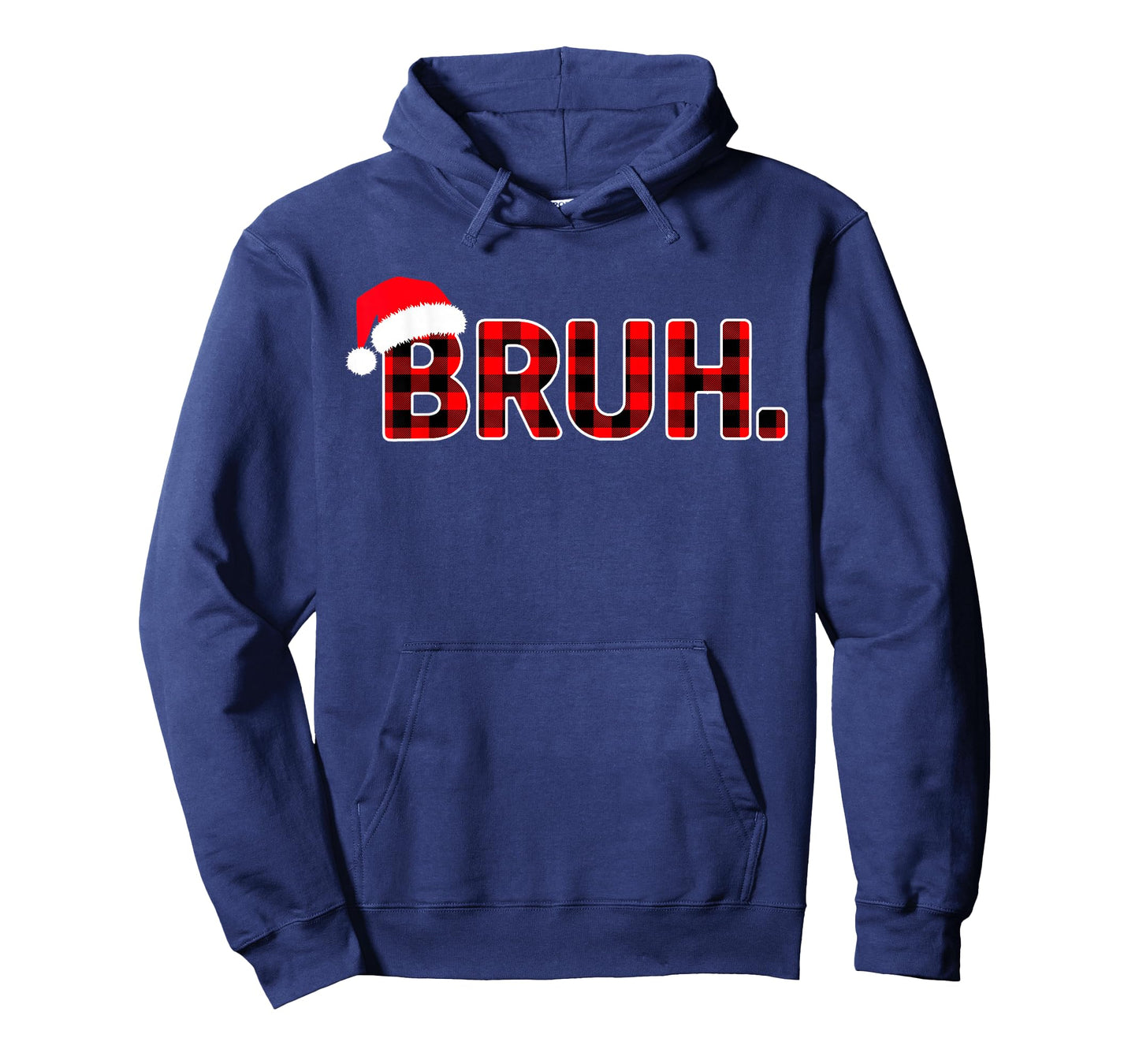 Bruh Funny Christmas Plaid Teens Boys Men Xmas Pajamas T-Shirt