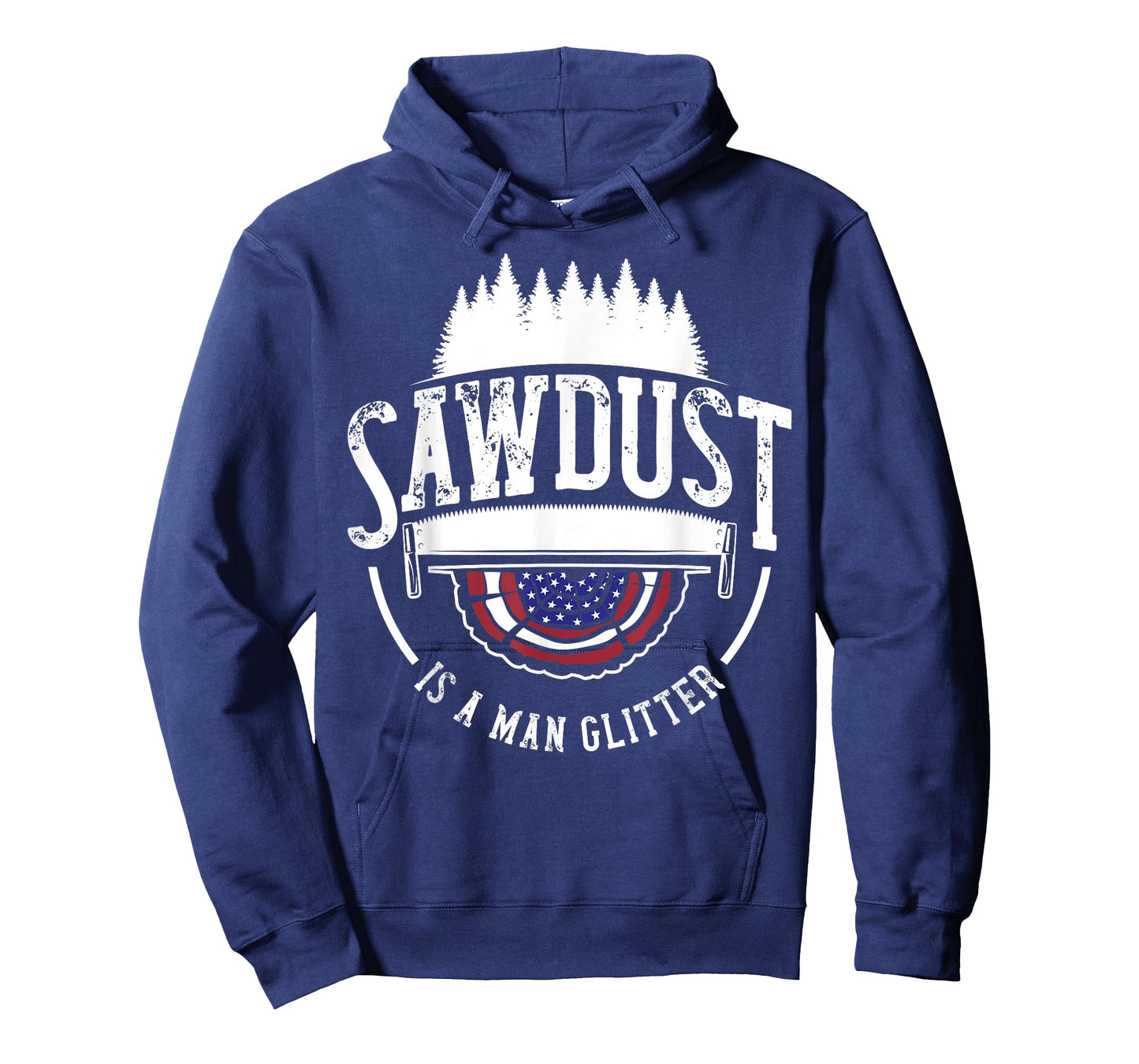 Sawdust Is Man Glitter Woodworking Carpenter Gift Dad Men T-Shirt