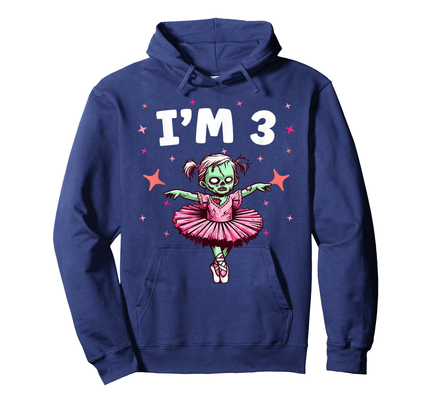 Ballerina Zombie Birthday 3rd Birthday Party I'm 3 T-Shirt