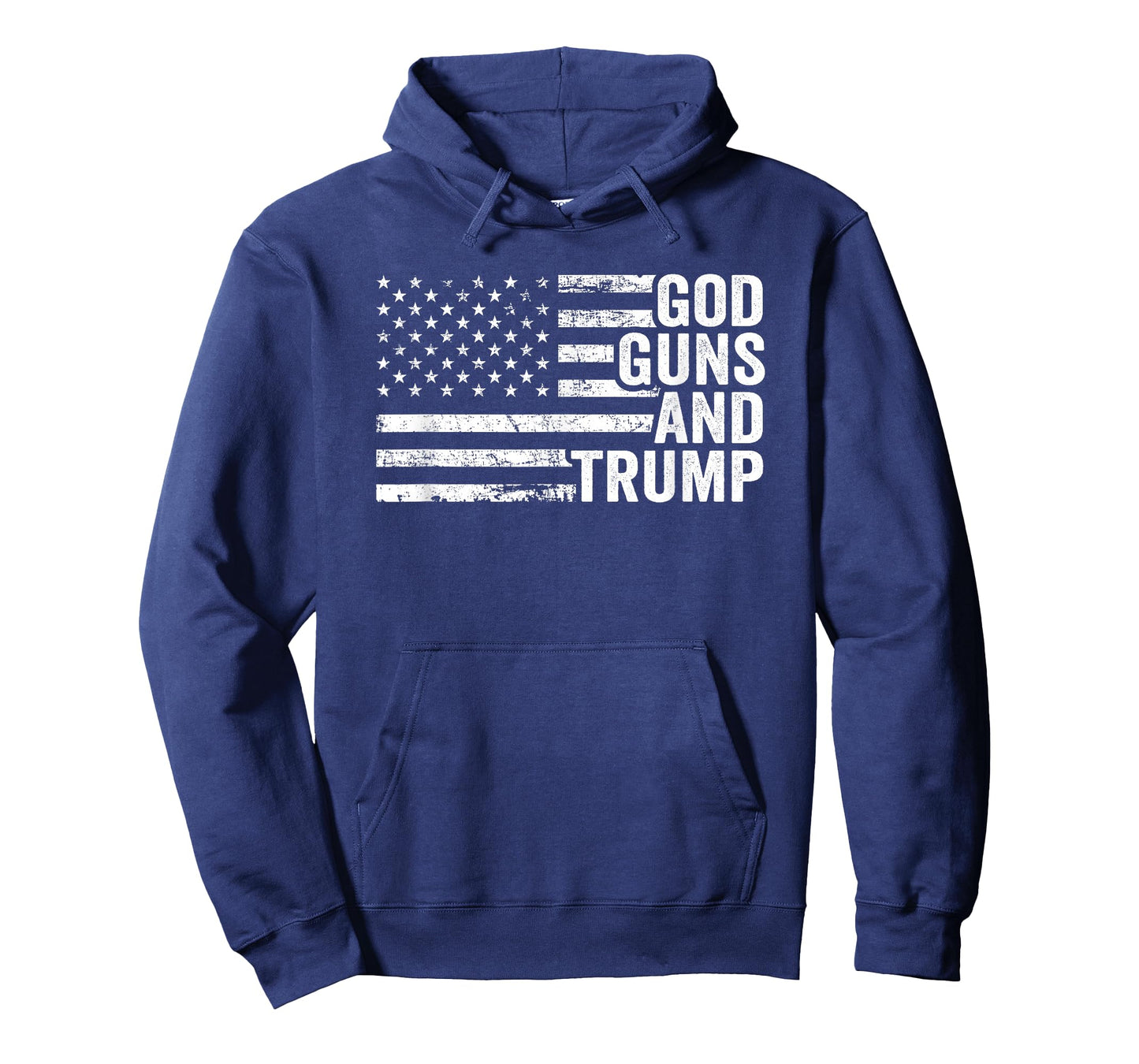 God Guns And Trump - Funny Pro Gun Republican USA Flag T-Shirt