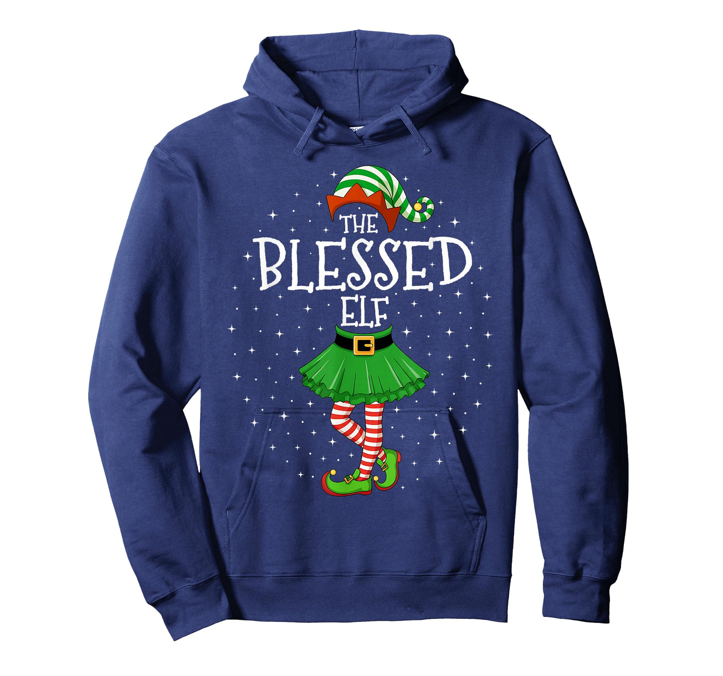Xmas Matching Family Kids Women Girls Blessed Elf Christmas T-Shirt