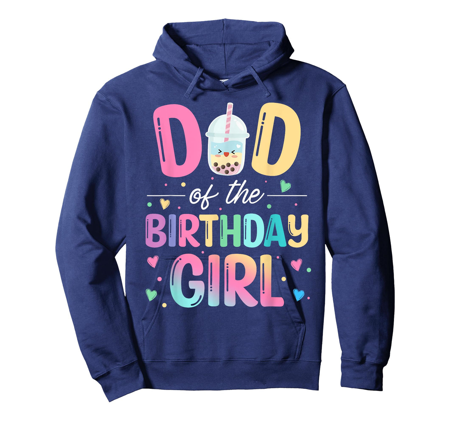 Dad Of The Birthday Girl Bubble Boba Tea Party Family T-Shirt