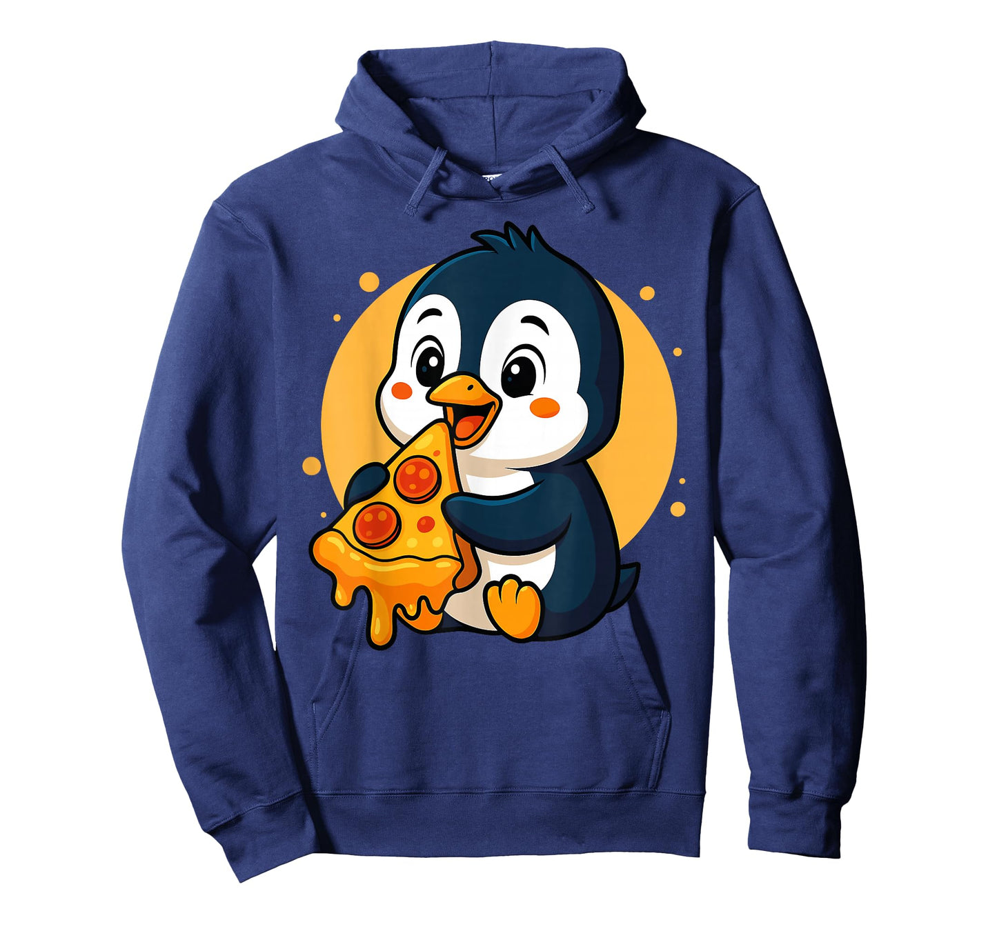 Funny Penguin Eating Pizza Graphic Boys Girls Penguin Lover T-Shirt