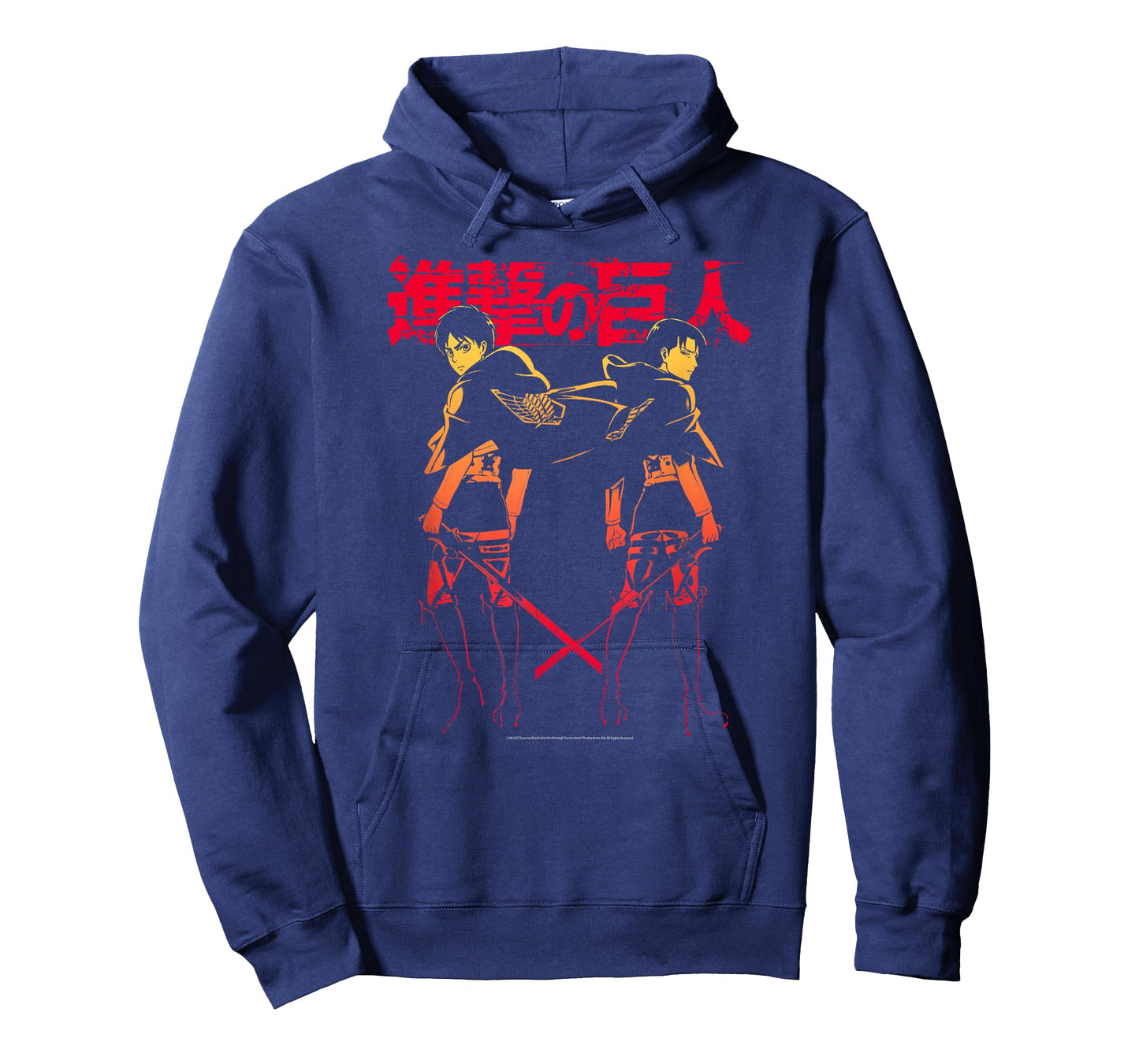 Attack on Titan Levi & Eren Gradient with Japanese Anime T-Shirt