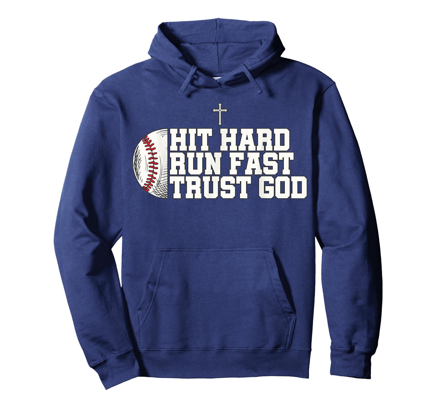 Christian Baseball, Hit Hard Run Fast Trust God T-Shirt
