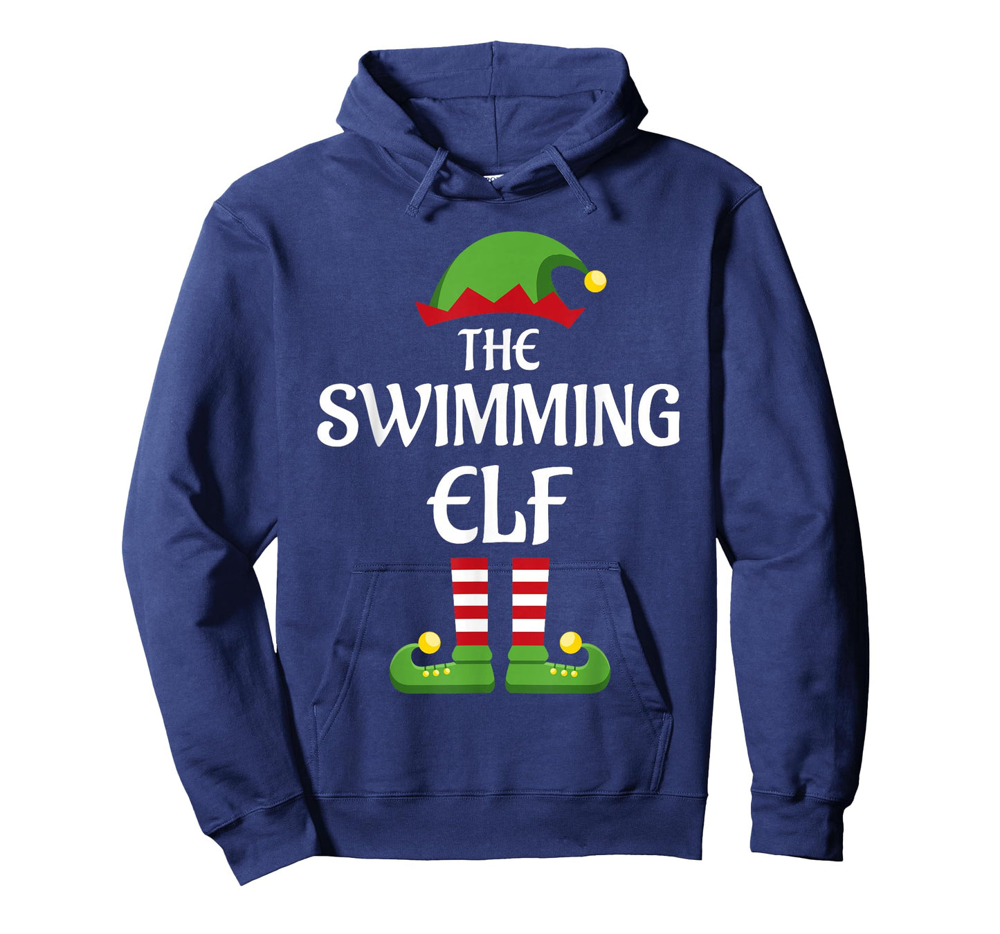 Swimming Elf Family Matching Group Christmas Swimmer T-Shirt