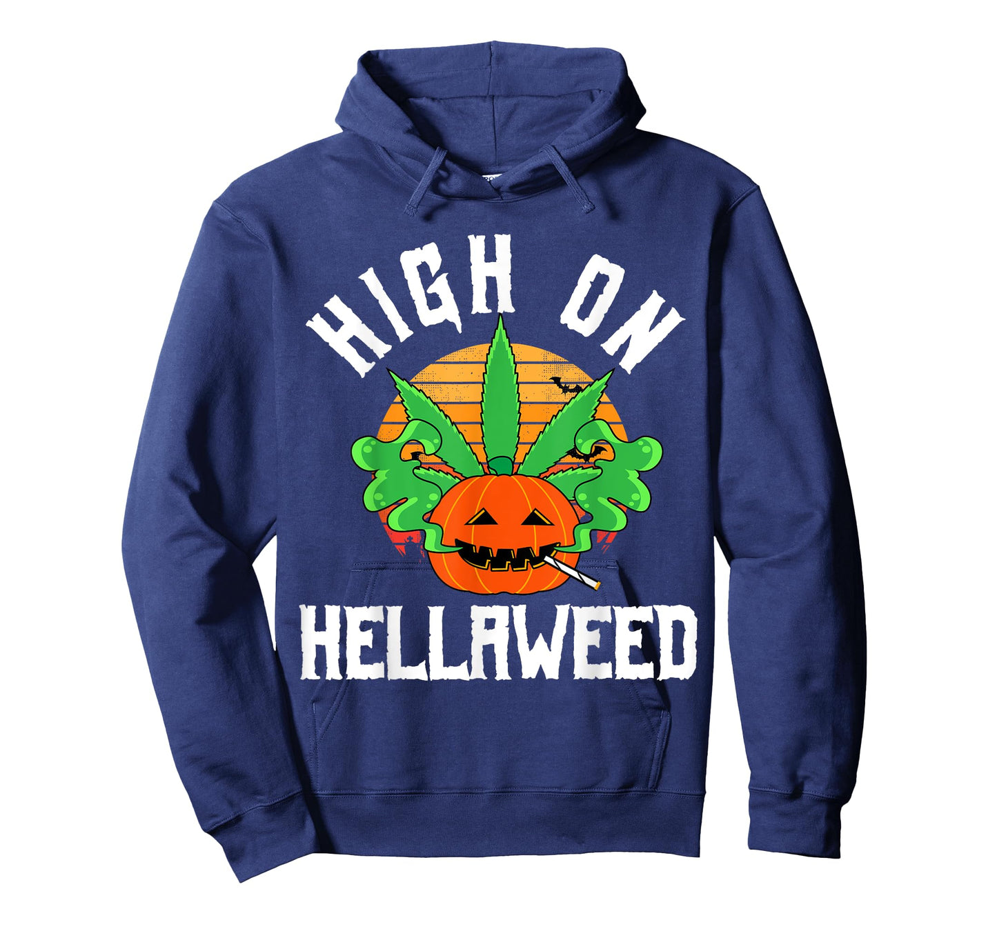 Pumpkin Smoking Weed Costume Retro Funny Halloween Gifts T-Shirt