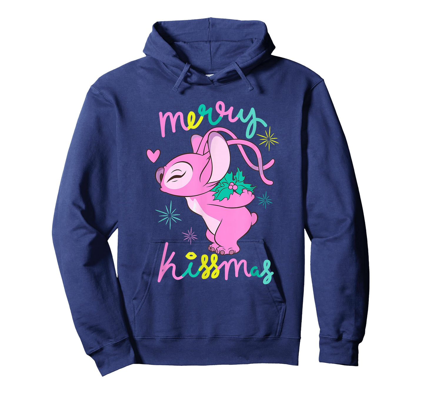 Disney Lilo & Stitch Christmas Angel Merry Kissmas Mistletoe T-Shirt