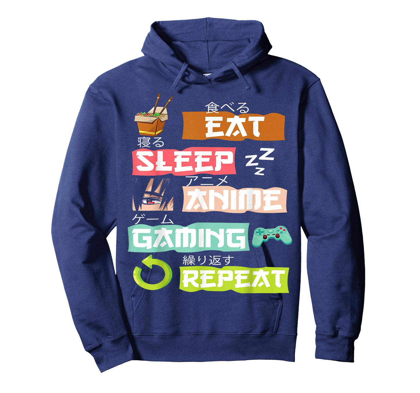 Eat Sleep Anime Gaming Repeat Kawaii Japanese Ramen T-Shirt