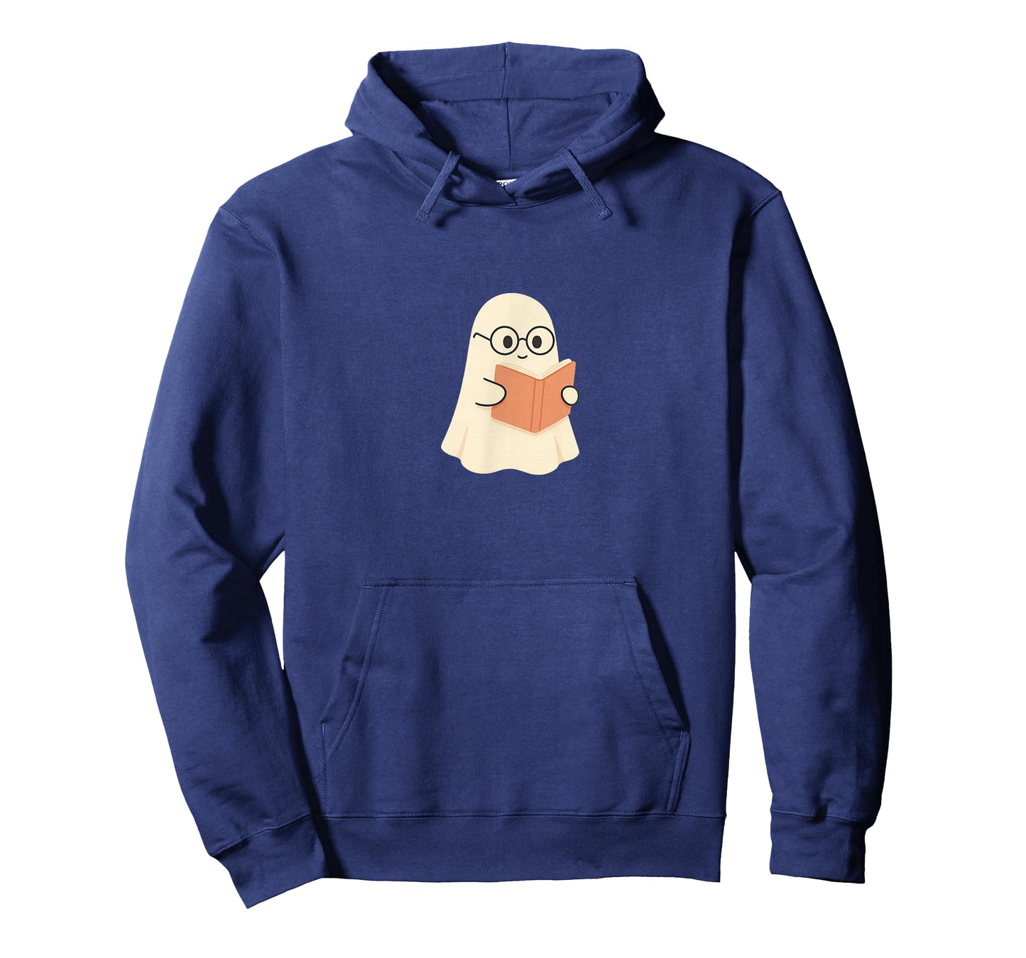Cute Ghost with Glasses Reading Book Spooky Season Bookworm T-Shirt