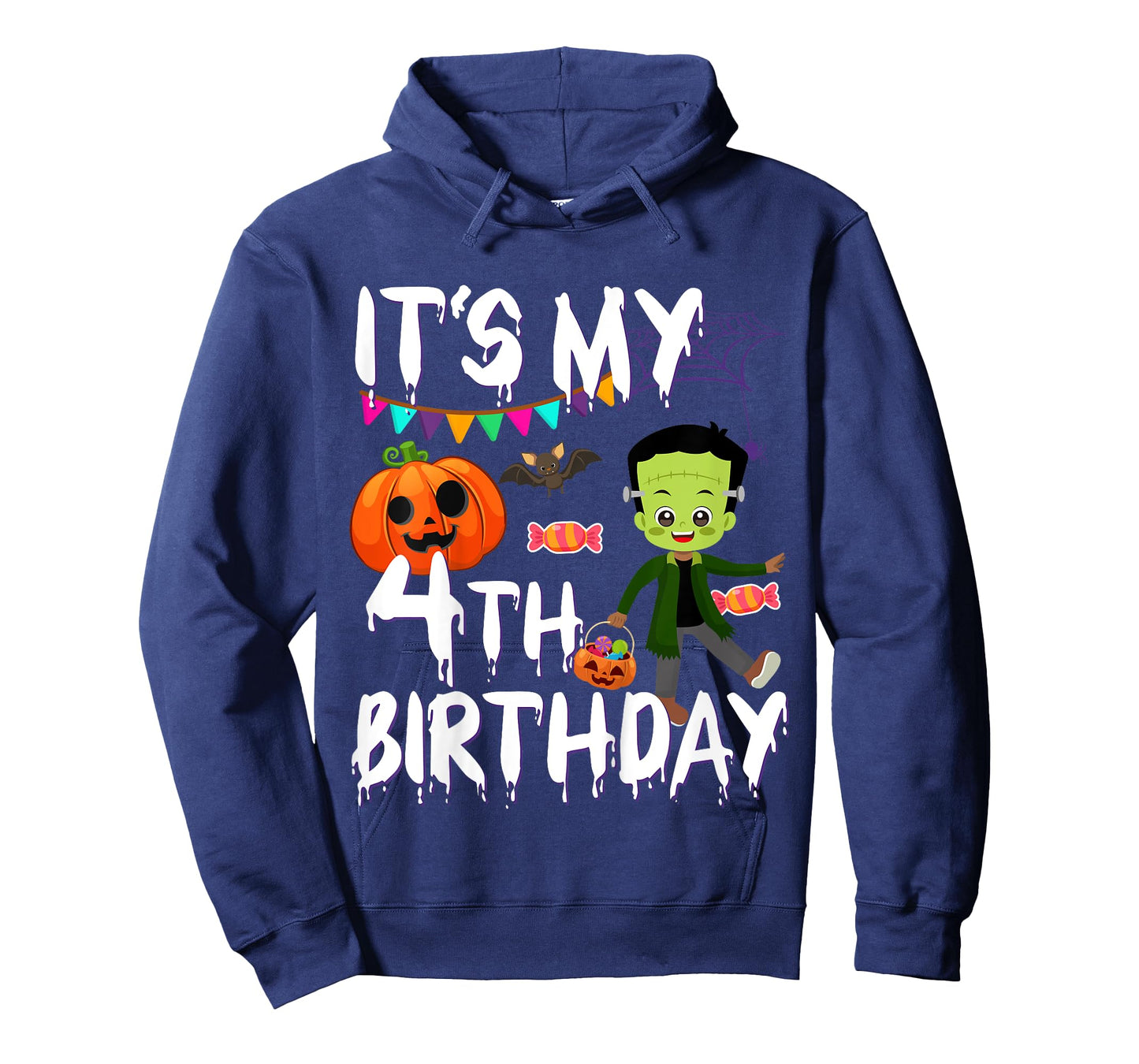 Kids 4th Birthday Monster Pumpkin Halloween Costume T-Shirt